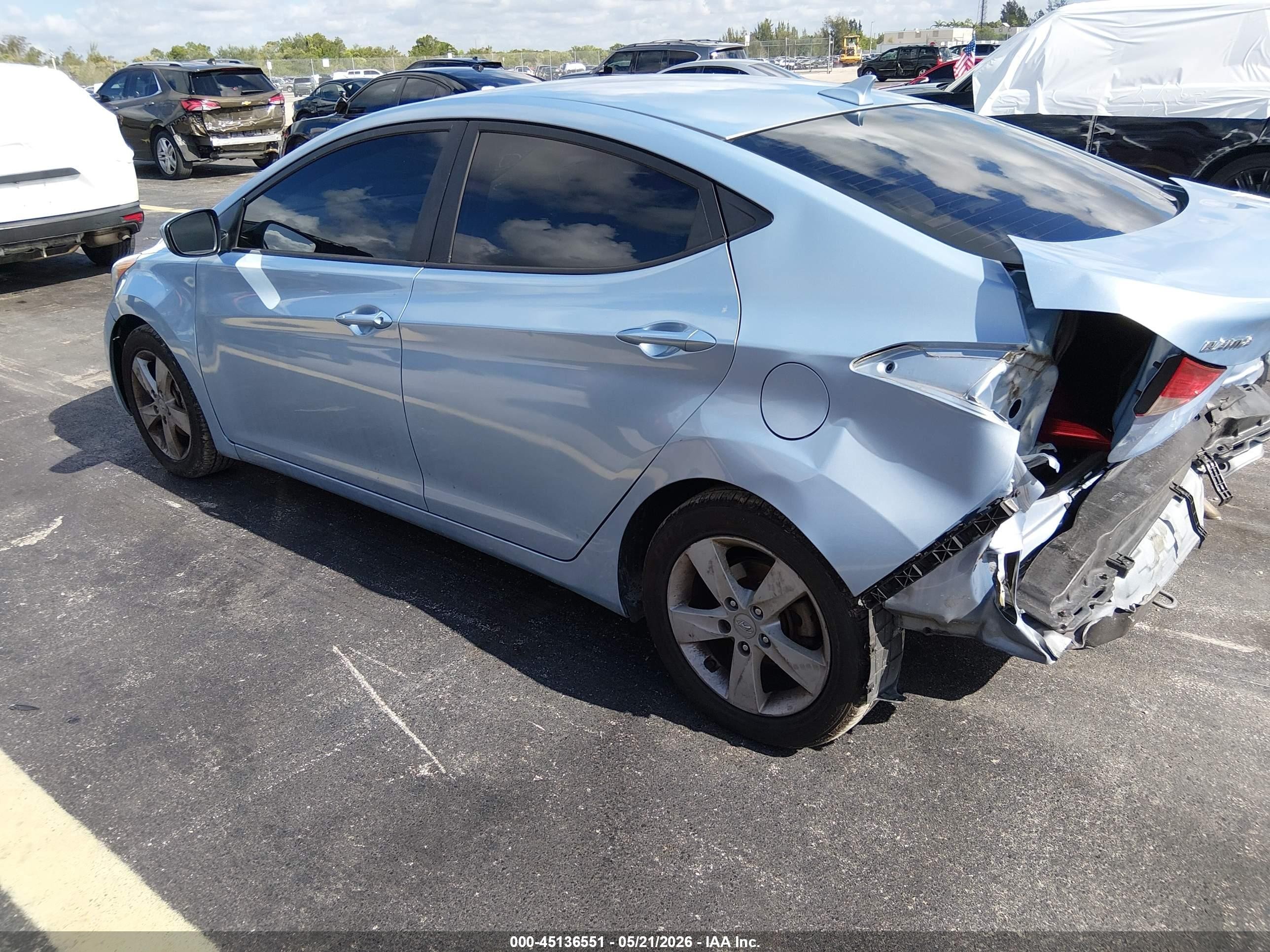2012 Hyundai Elantra Gls (ulsan Plant) Синий vin: KMHDH4AE9CU463503