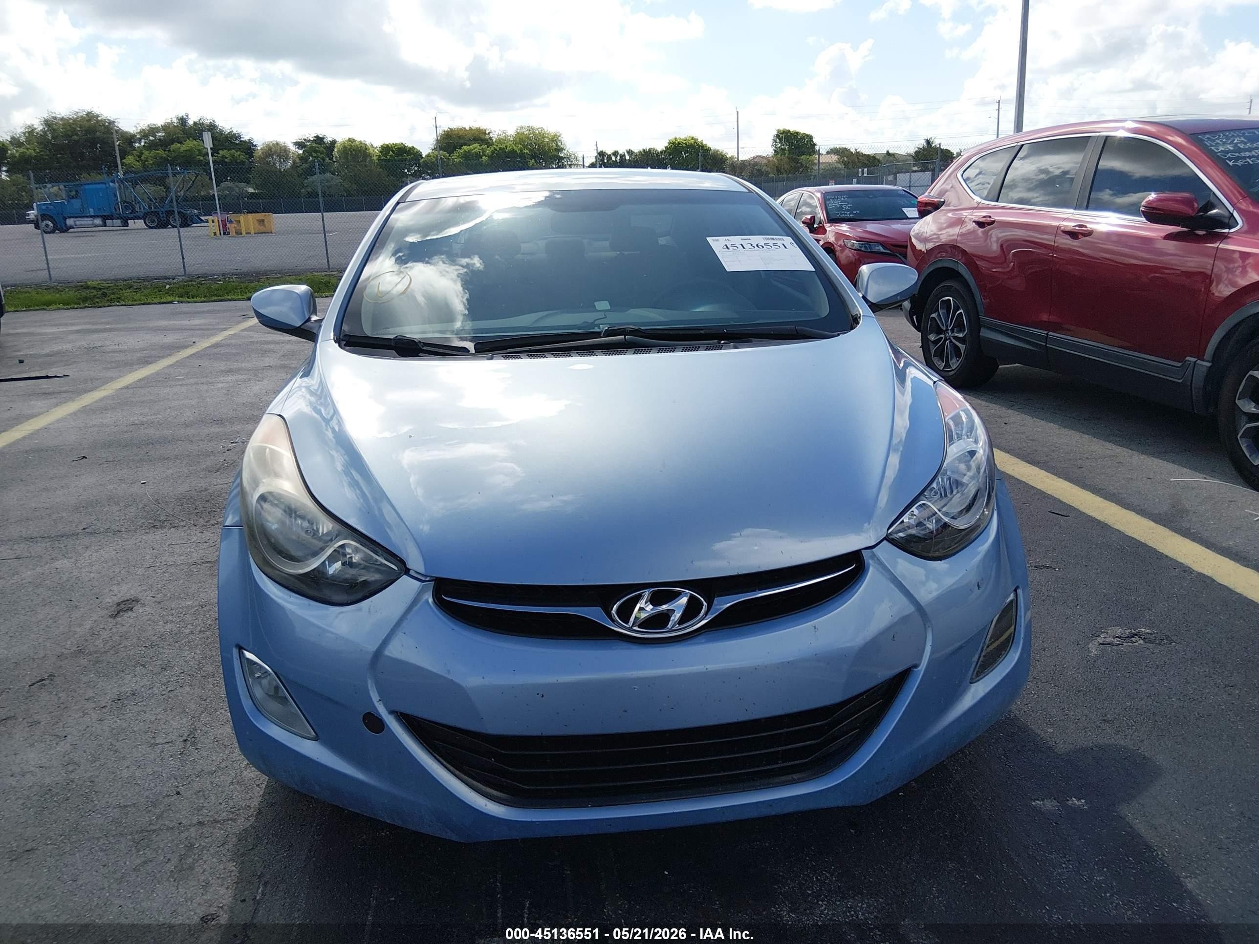 2012 Hyundai Elantra Gls (ulsan Plant) Синий vin: KMHDH4AE9CU463503