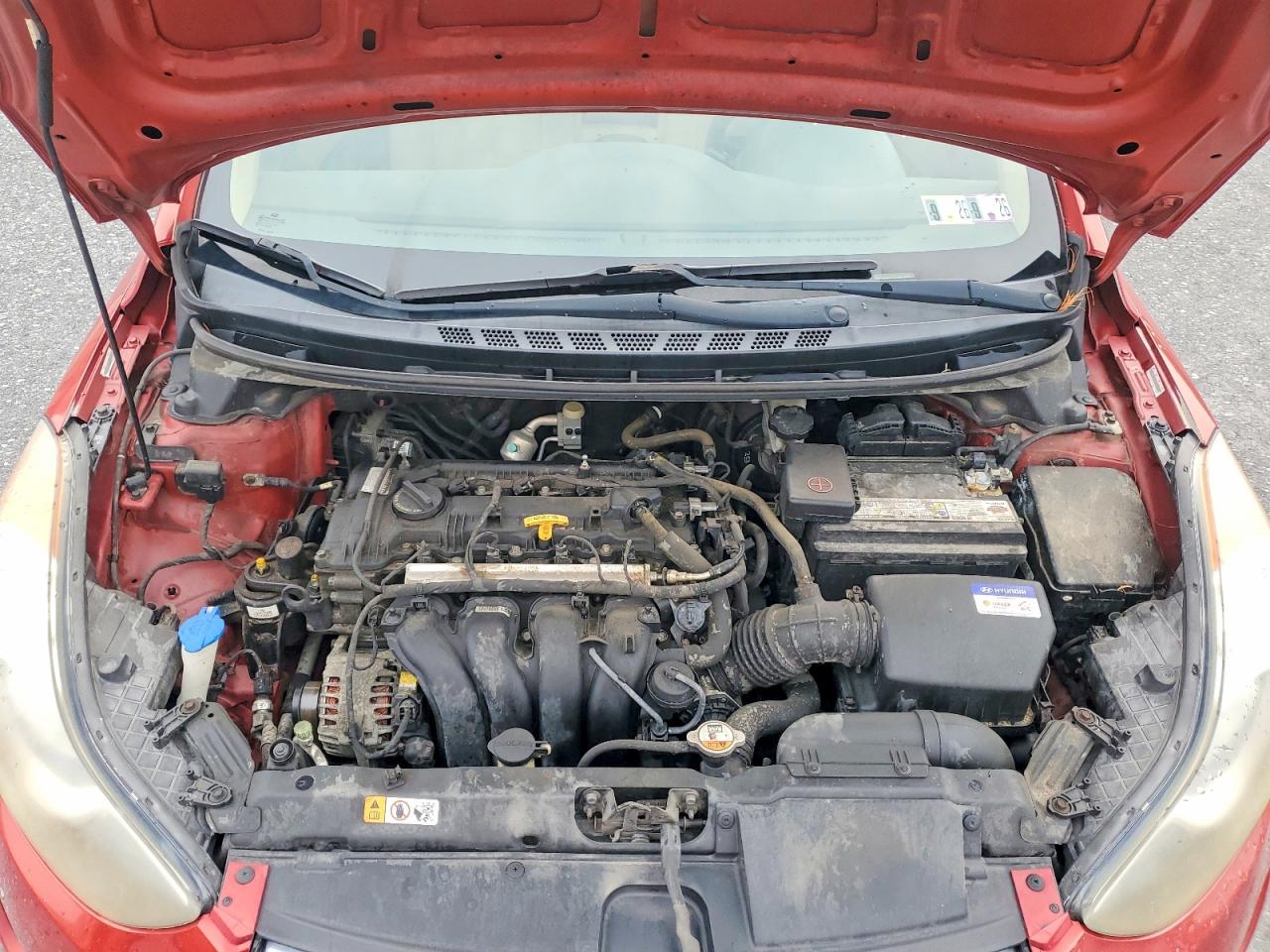 2012 Hyundai Elantra Gls Maroon vin: KMHDH4AE9CU471004