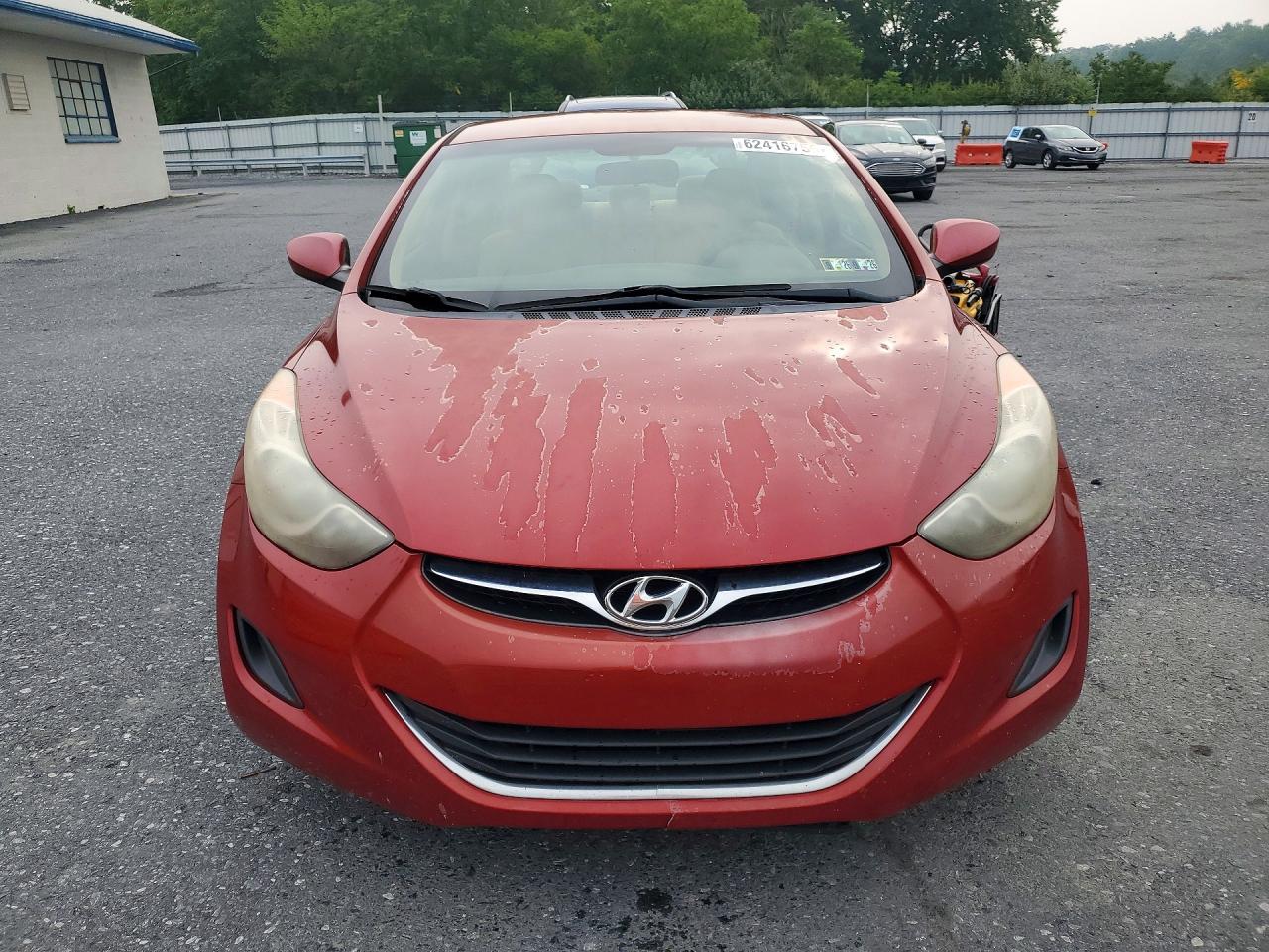 2012 Hyundai Elantra Gls Maroon vin: KMHDH4AE9CU471004