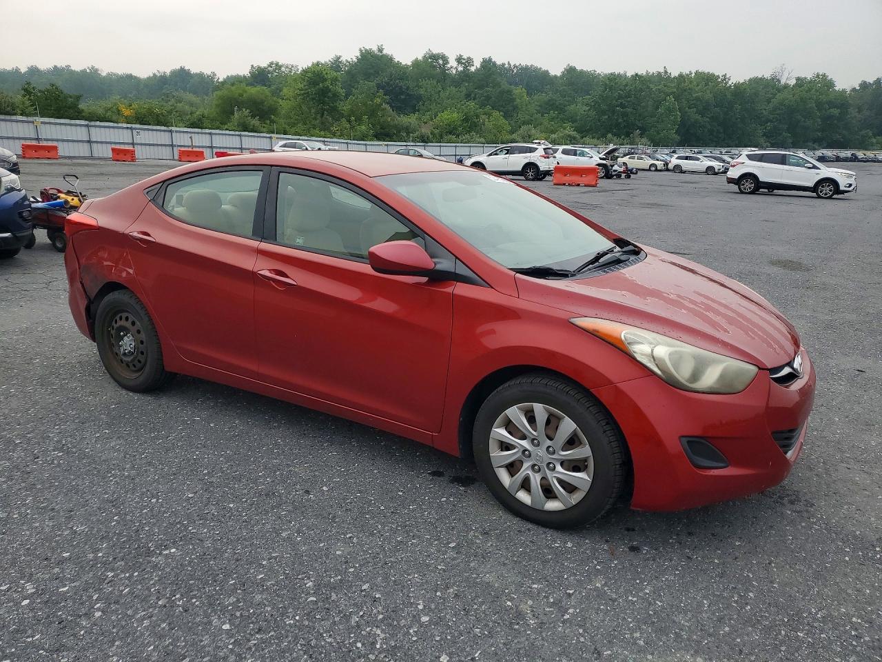 2012 Hyundai Elantra Gls Maroon vin: KMHDH4AE9CU471004