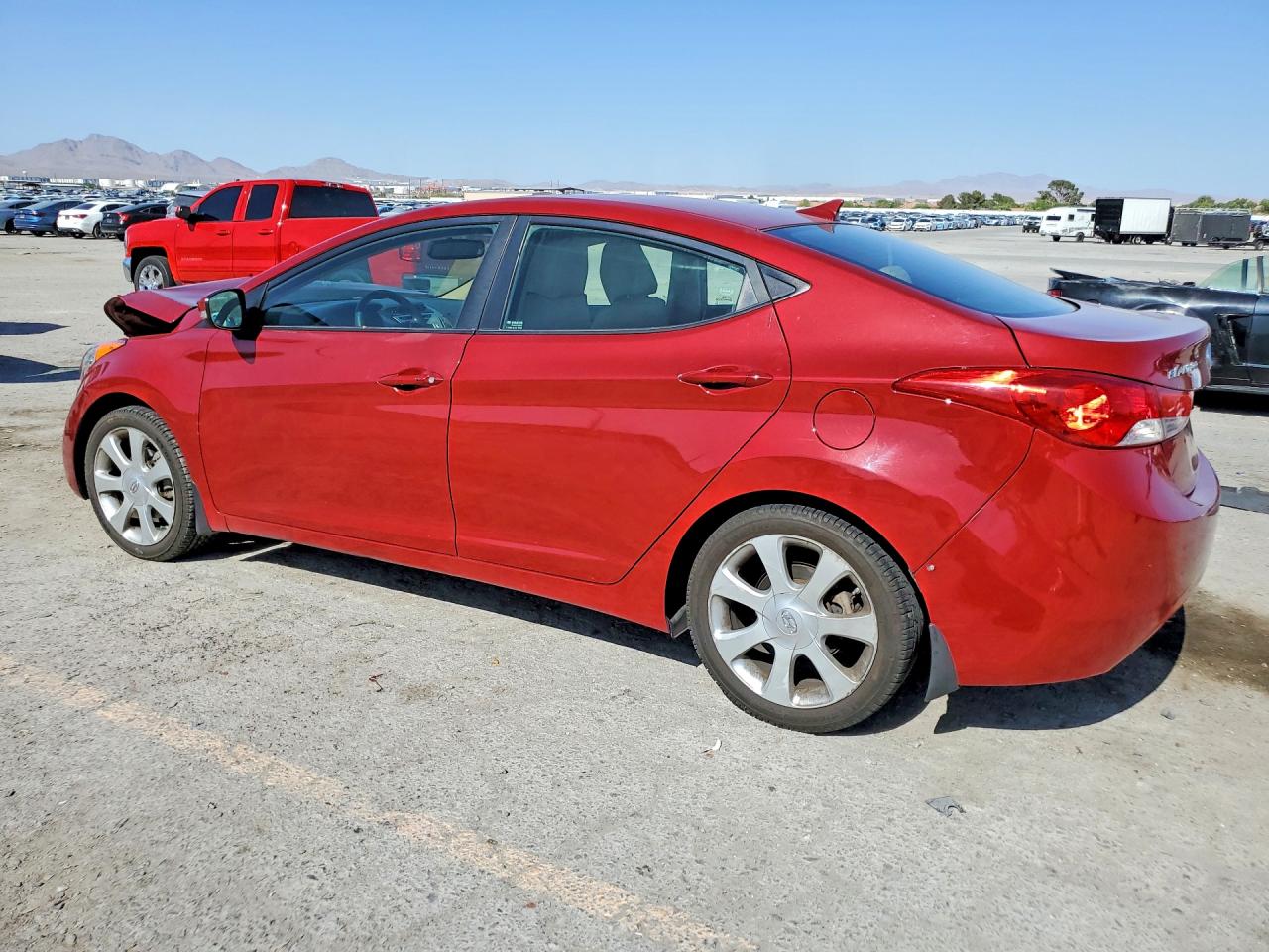 2012 Hyundai Elantra Limited Red vin: KMHDH4AE9CU482116