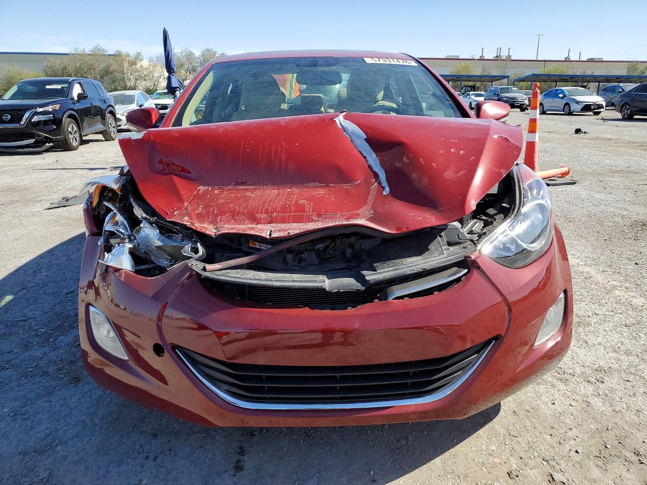 2012 Hyundai Elantra Limited Red vin: KMHDH4AE9CU482116