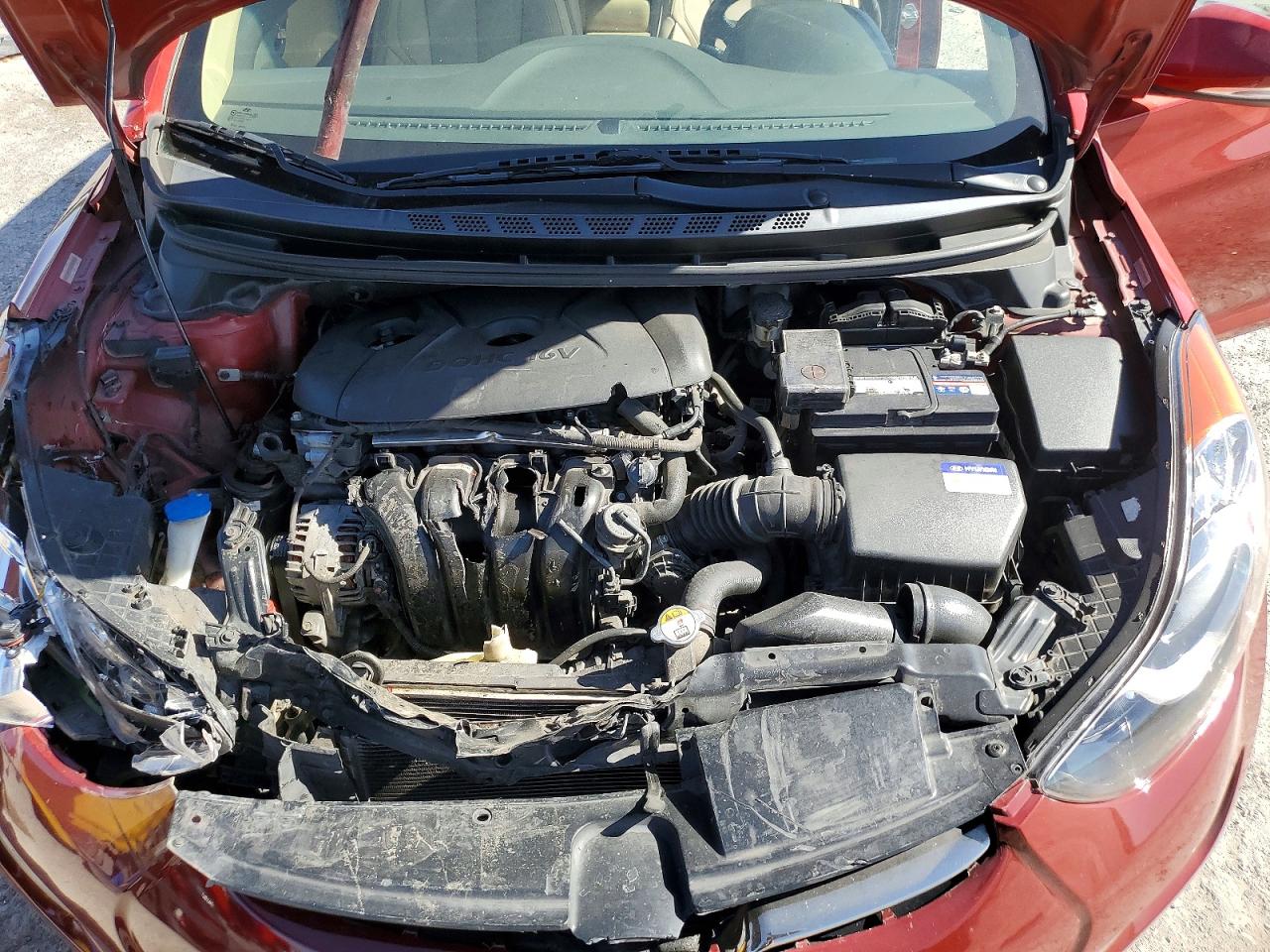 2012 Hyundai Elantra Limited Red vin: KMHDH4AE9CU482116