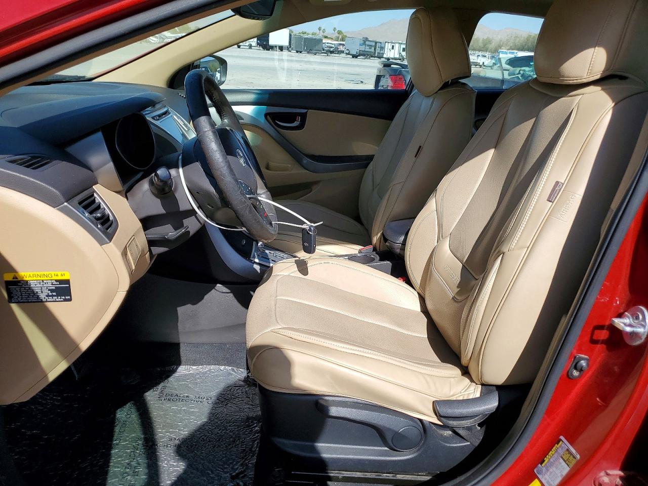 2012 Hyundai Elantra Limited Red vin: KMHDH4AE9CU482116