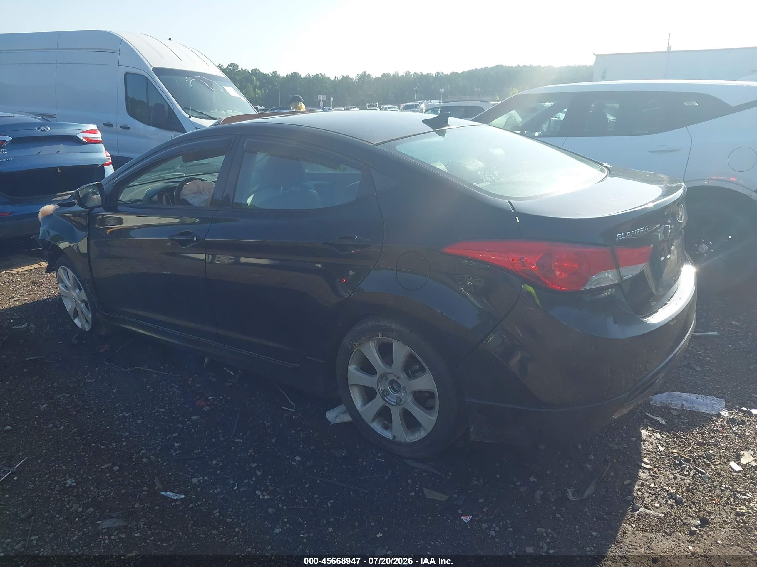2013 Hyundai Elantra Limited Black vin: KMHDH4AE9DU007115