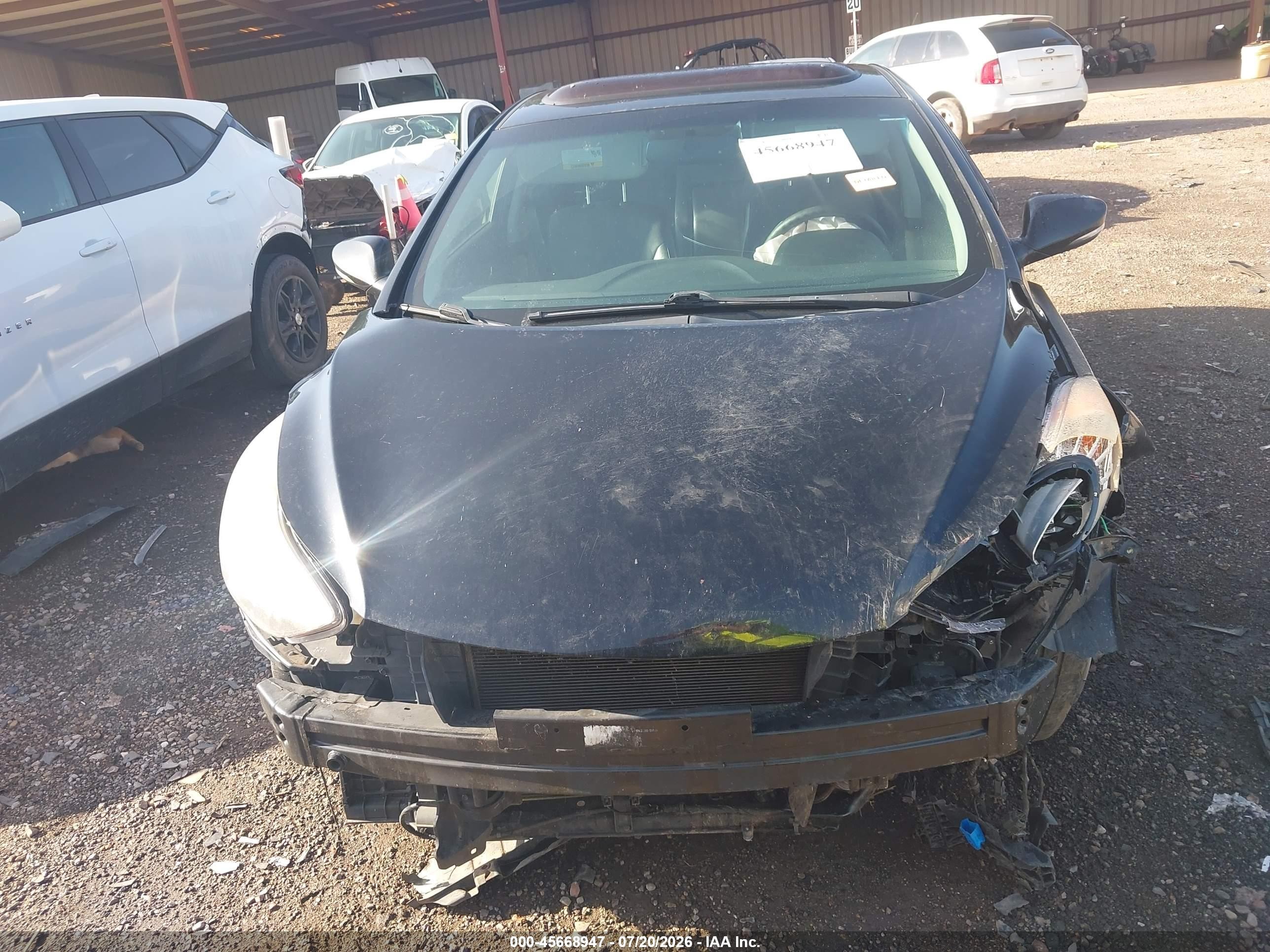 2013 Hyundai Elantra Limited Black vin: KMHDH4AE9DU007115