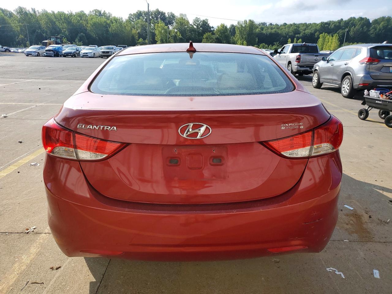2013 Hyundai Elantra Gls Red vin: KMHDH4AE9DU540016
