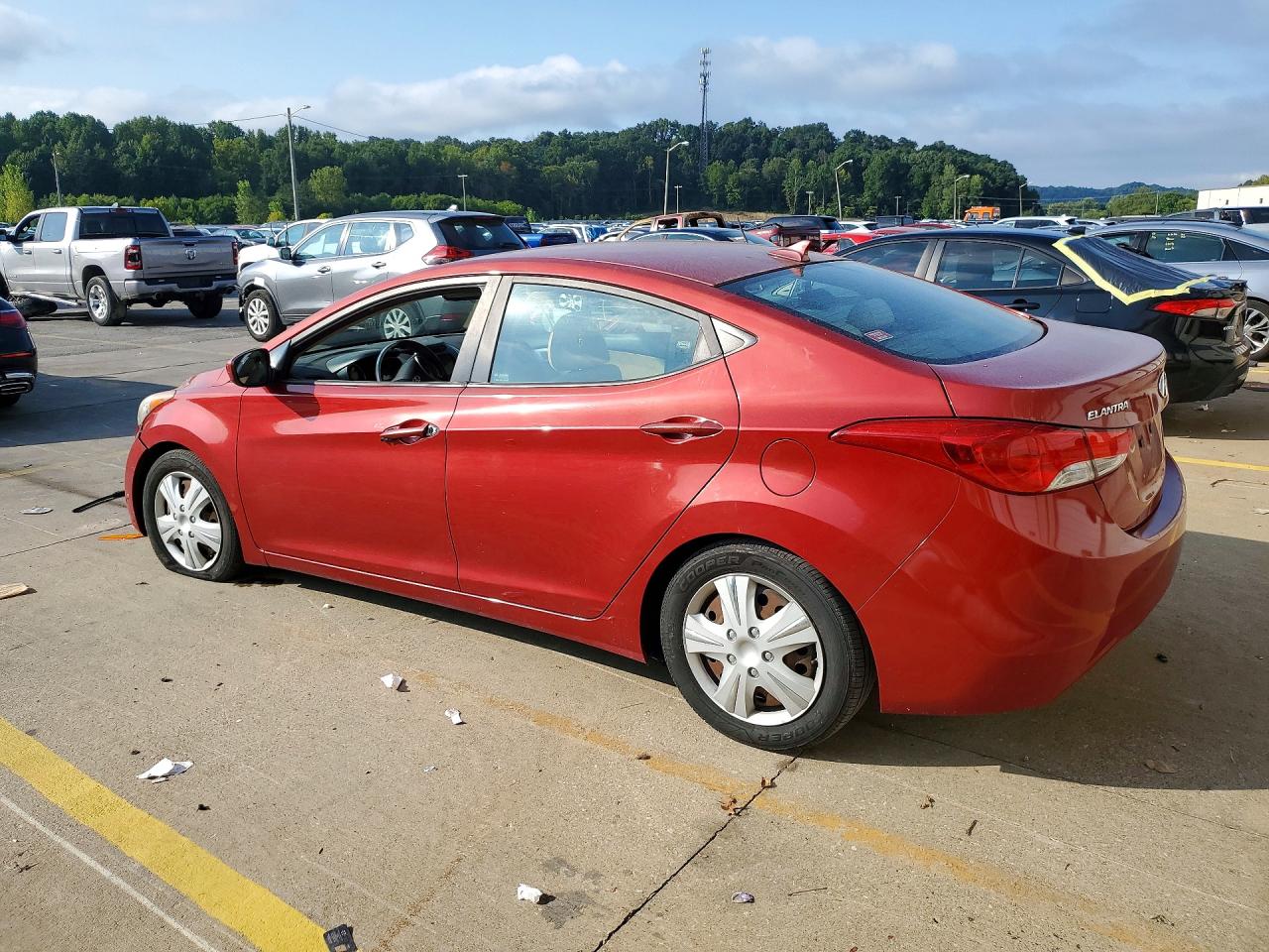 2013 Hyundai Elantra Gls Red vin: KMHDH4AE9DU540016