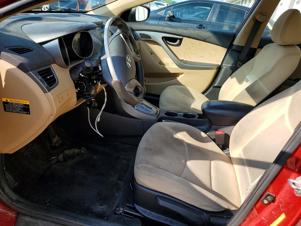 2013 Hyundai Elantra Gls Red vin: KMHDH4AE9DU540016