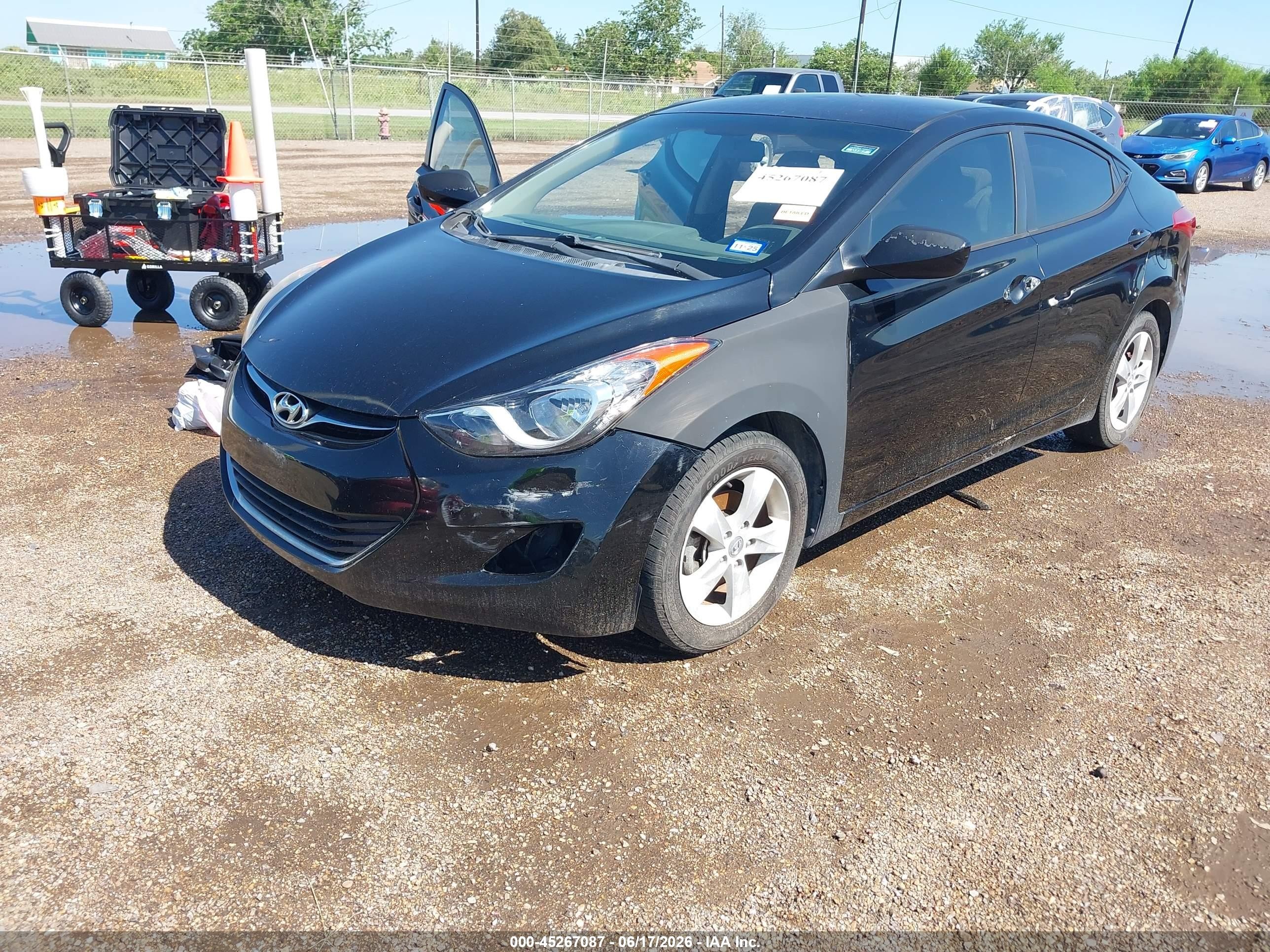 2013 Hyundai Elantra Gls Black vin: KMHDH4AE9DU606788