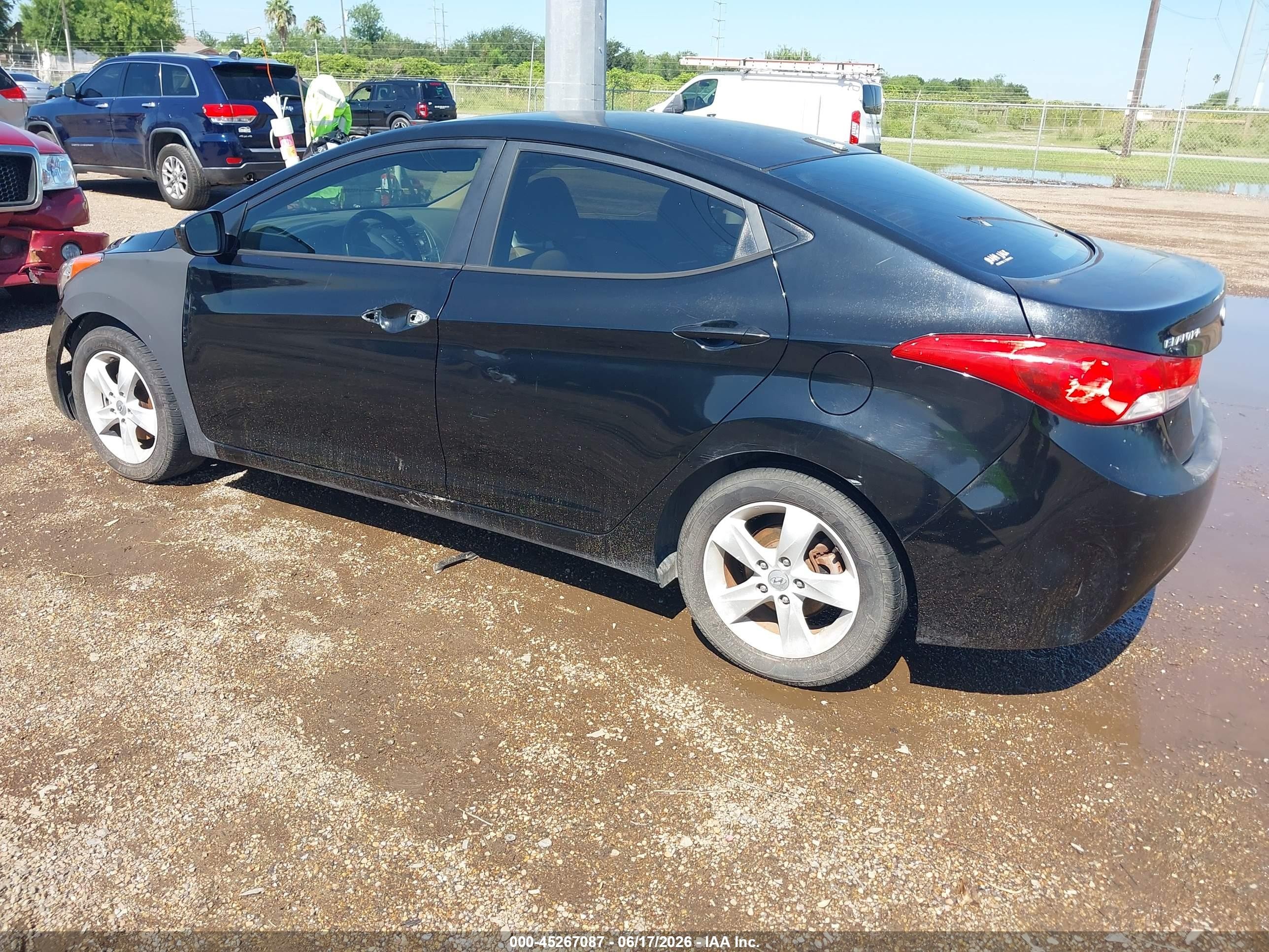 2013 Hyundai Elantra Gls Black vin: KMHDH4AE9DU606788