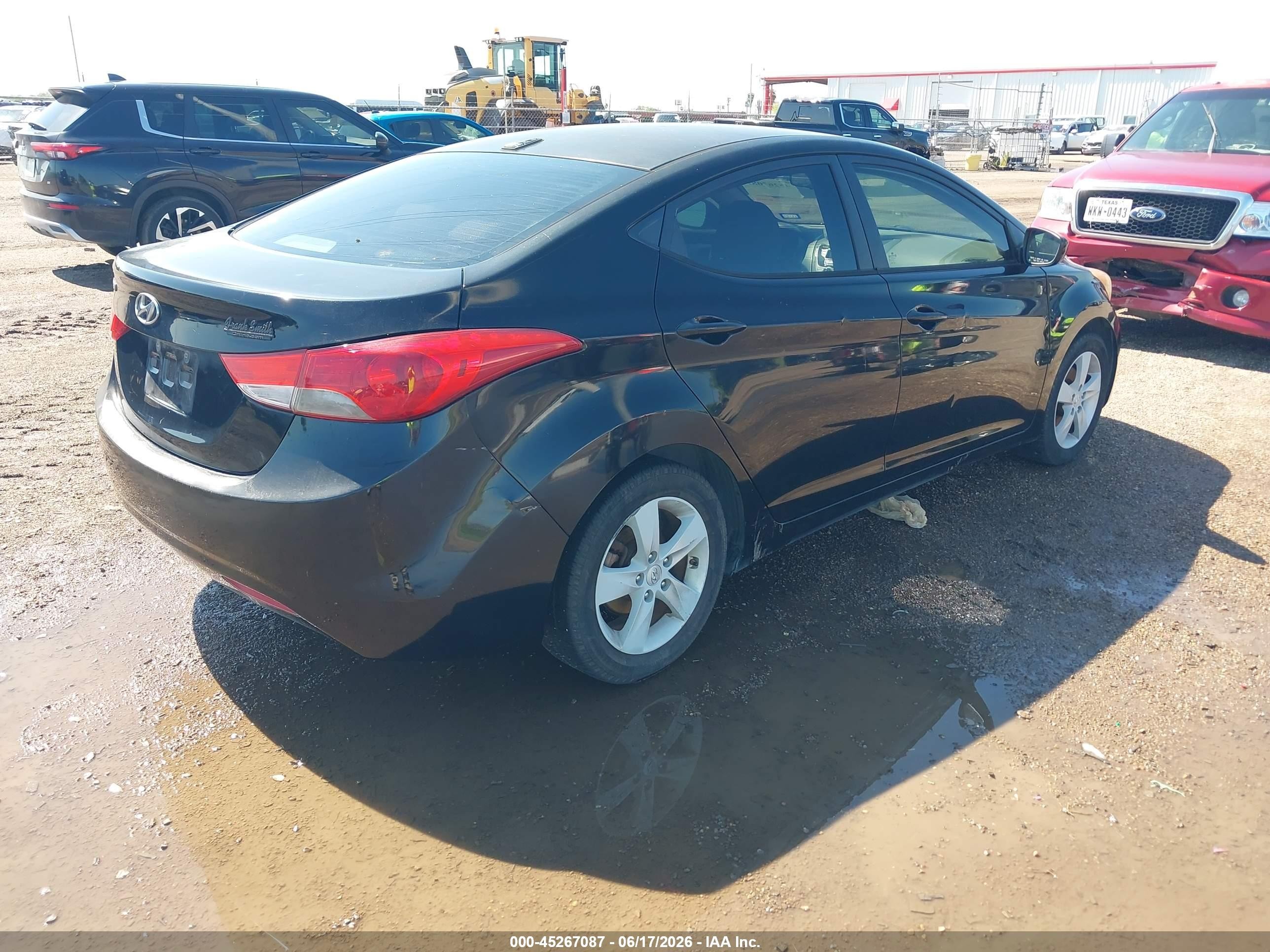 2013 Hyundai Elantra Gls Black vin: KMHDH4AE9DU606788