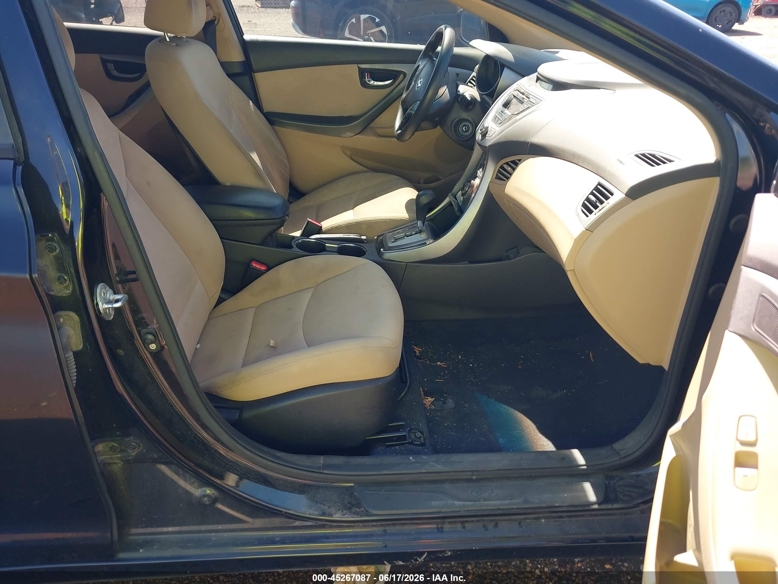2013 Hyundai Elantra Gls Black vin: KMHDH4AE9DU606788