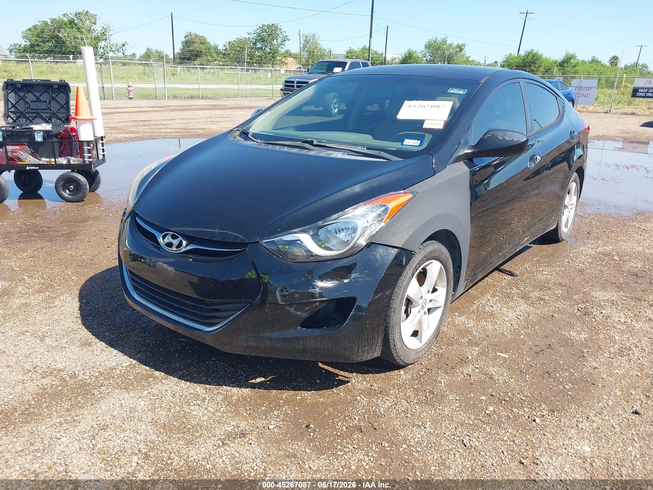 2013 Hyundai Elantra Gls Black vin: KMHDH4AE9DU606788