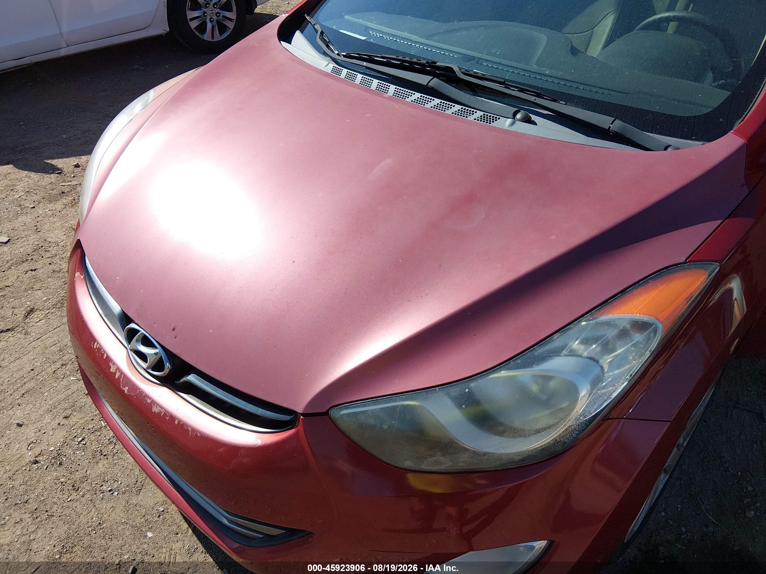 2013 Hyundai Elantra Limited Maroon vin: KMHDH4AE9DU611389