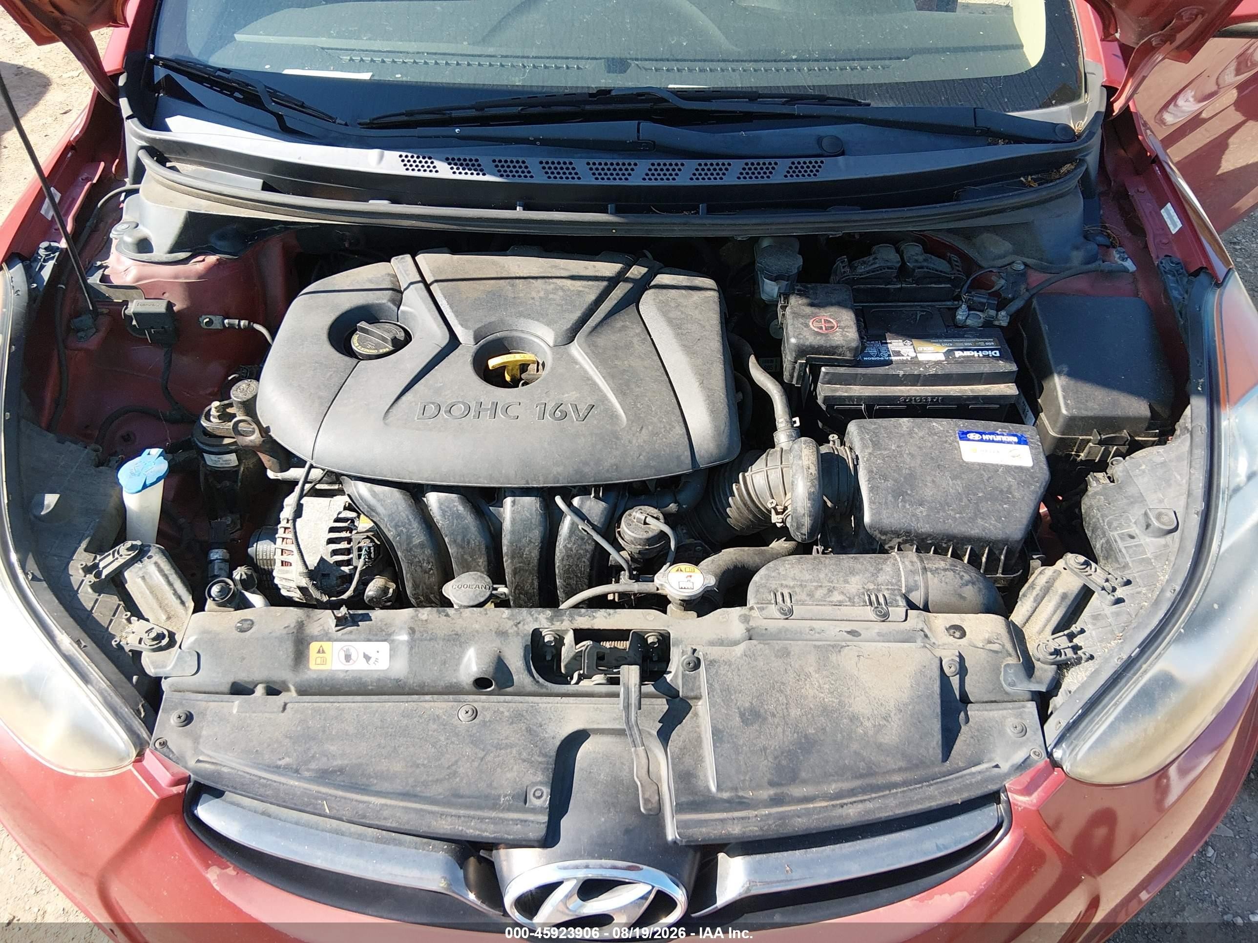 2013 Hyundai Elantra Limited Maroon vin: KMHDH4AE9DU611389