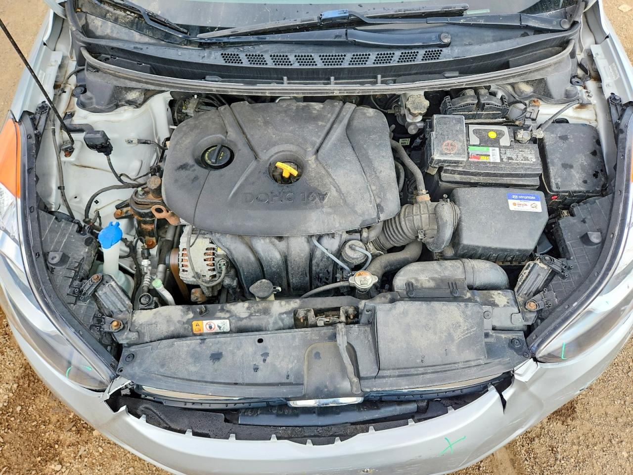 2013 Hyundai Elantra Gls Серебряный vin: KMHDH4AE9DU624790