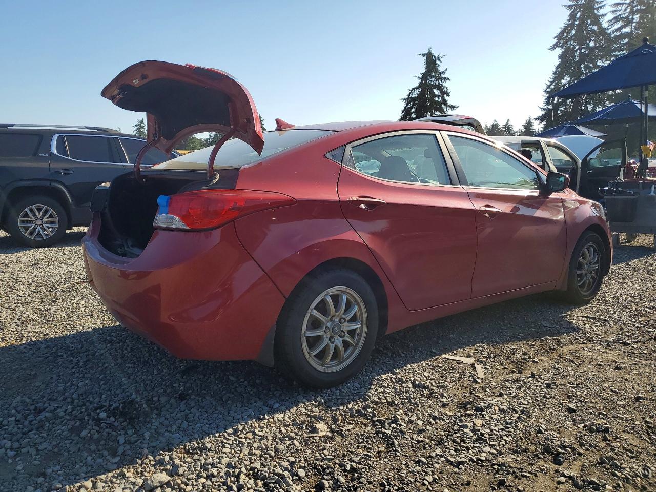 2013 Hyundai Elantra Gls Red vin: KMHDH4AE9DU638317