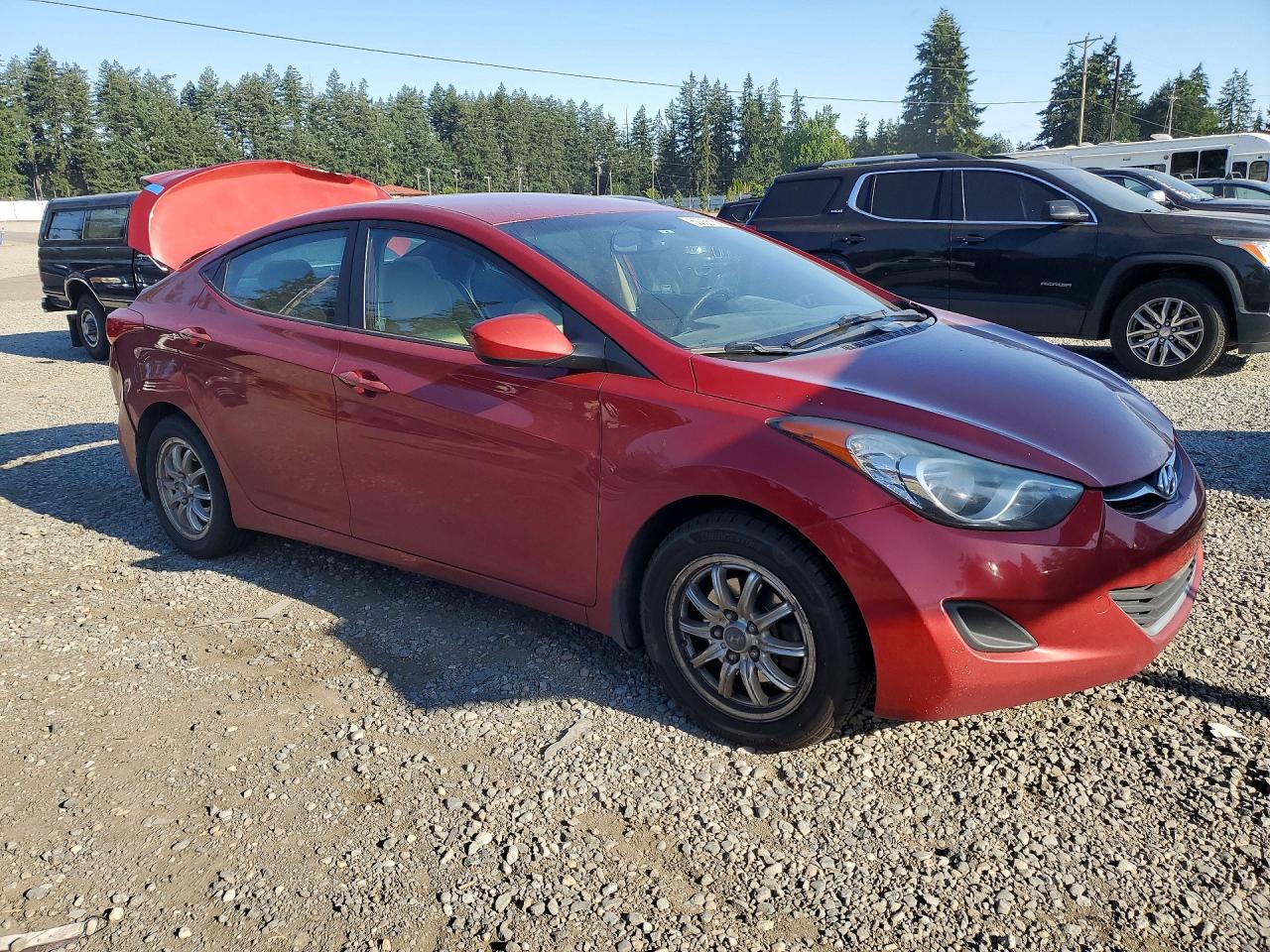 2013 Hyundai Elantra Gls Red vin: KMHDH4AE9DU638317