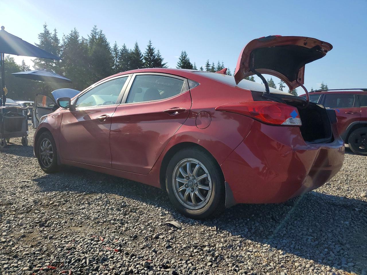 2013 Hyundai Elantra Gls Red vin: KMHDH4AE9DU638317