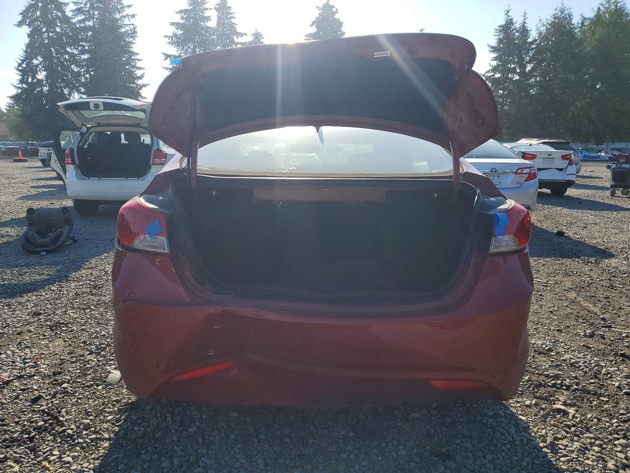 2013 Hyundai Elantra Gls Red vin: KMHDH4AE9DU638317