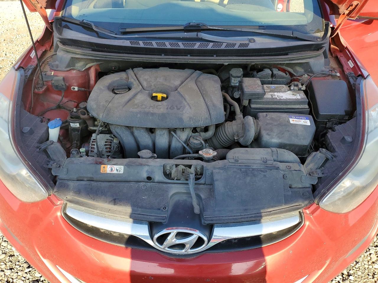 2013 Hyundai Elantra Gls Red vin: KMHDH4AE9DU638317