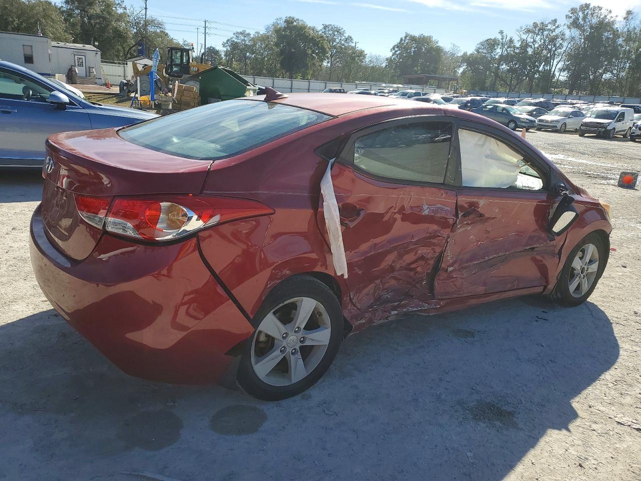 2013 Hyundai Elantra Gls Red vin: KMHDH4AE9DU661306
