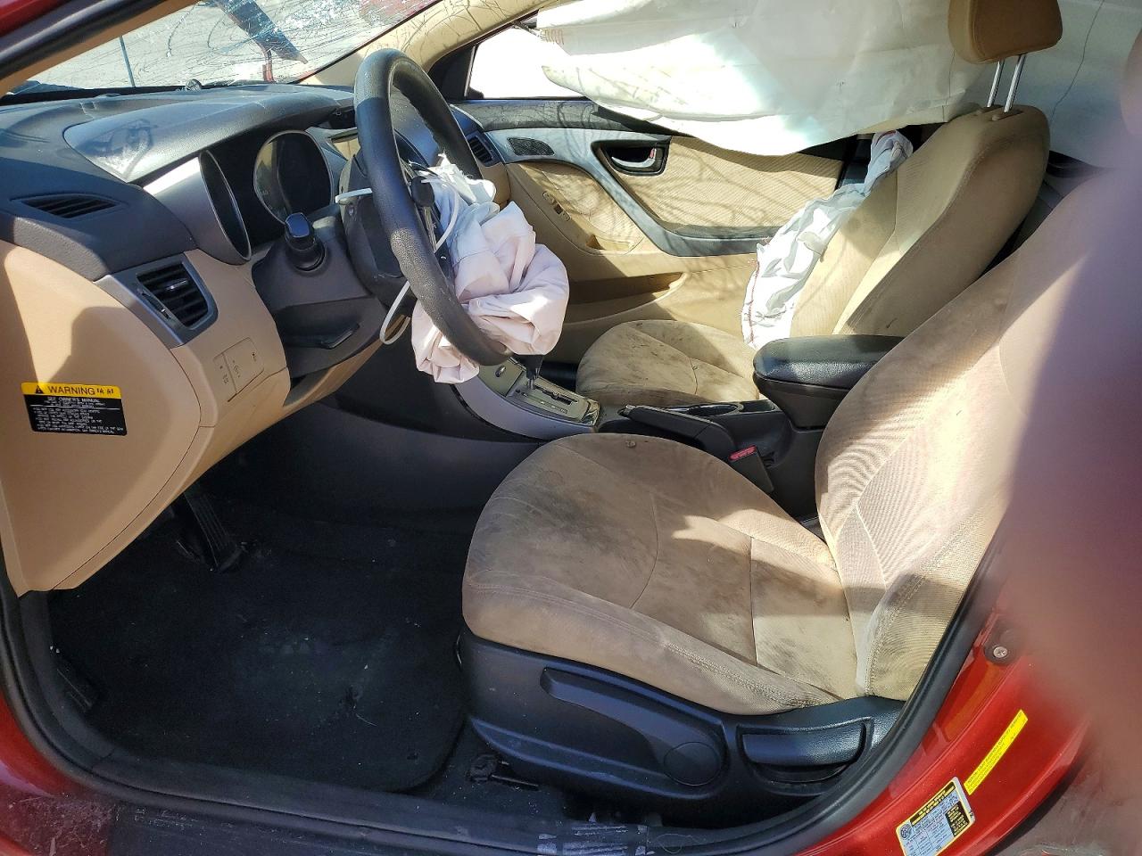2013 Hyundai Elantra Gls Red vin: KMHDH4AE9DU661306