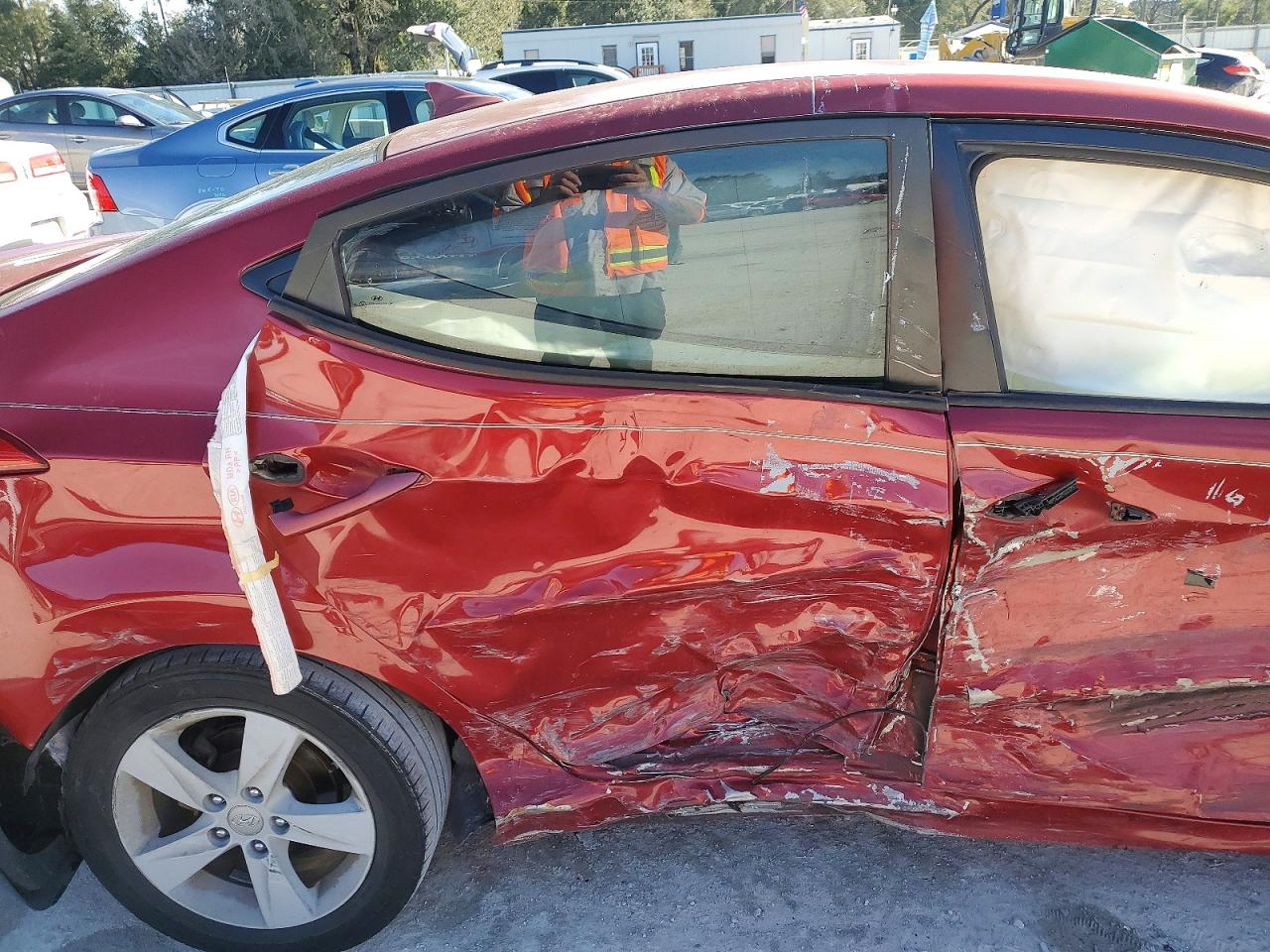 2013 Hyundai Elantra Gls Red vin: KMHDH4AE9DU661306