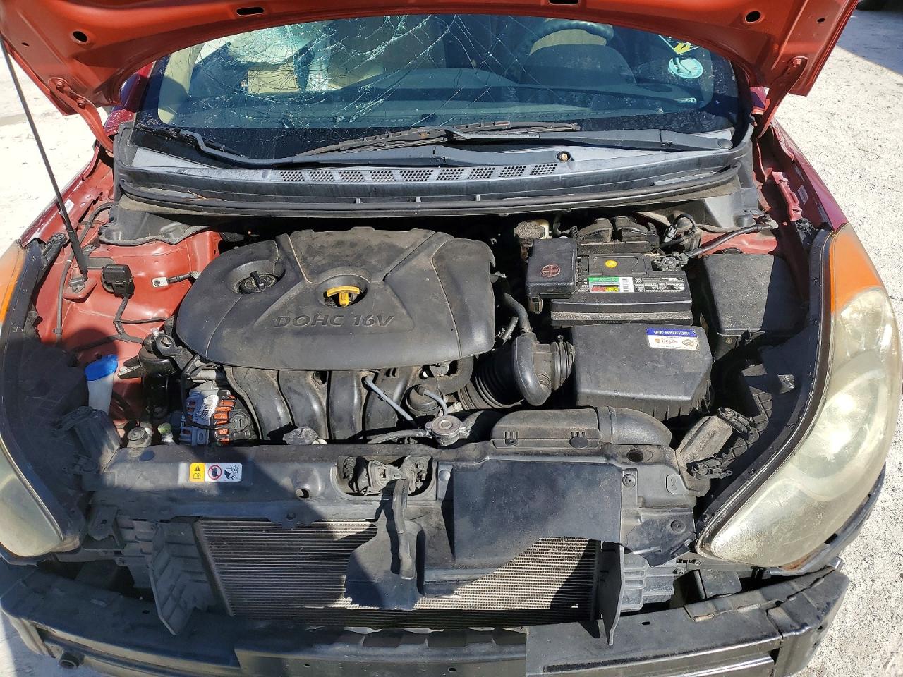 2013 Hyundai Elantra Gls Red vin: KMHDH4AE9DU661306