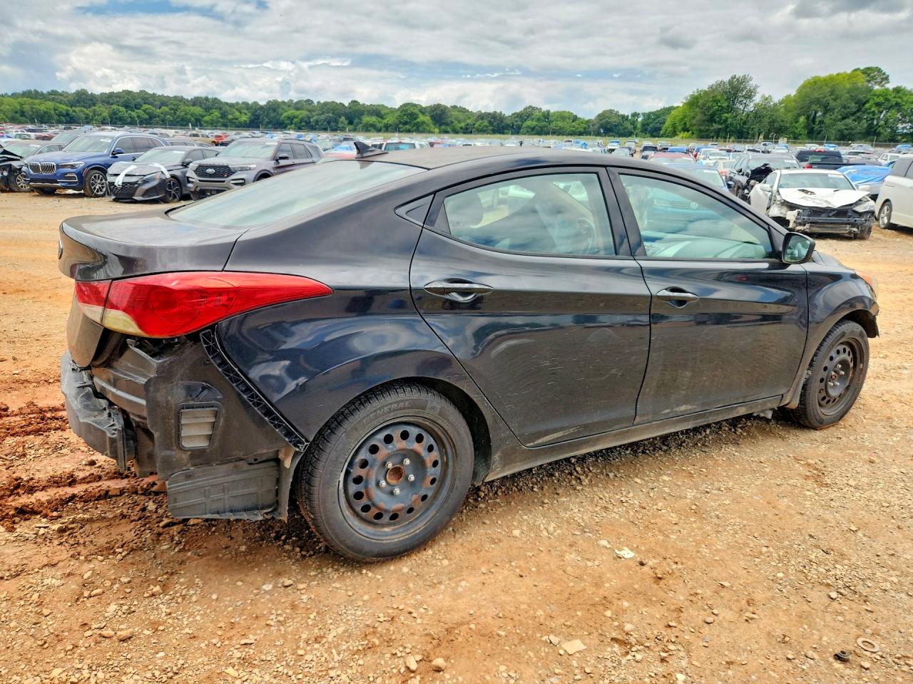 2013 Hyundai Elantra Gls Black vin: KMHDH4AE9DU674203