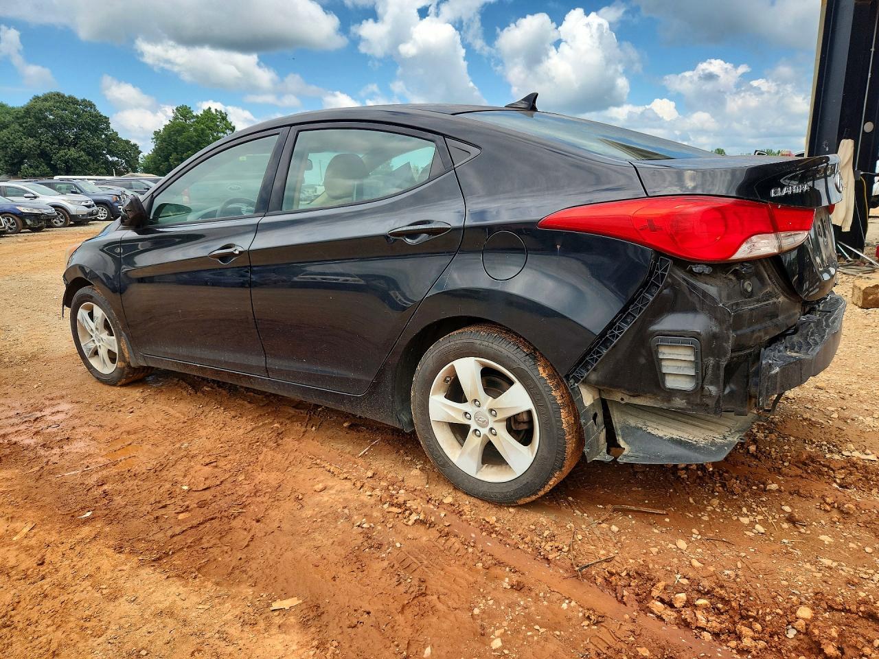 2013 Hyundai Elantra Gls Black vin: KMHDH4AE9DU674203