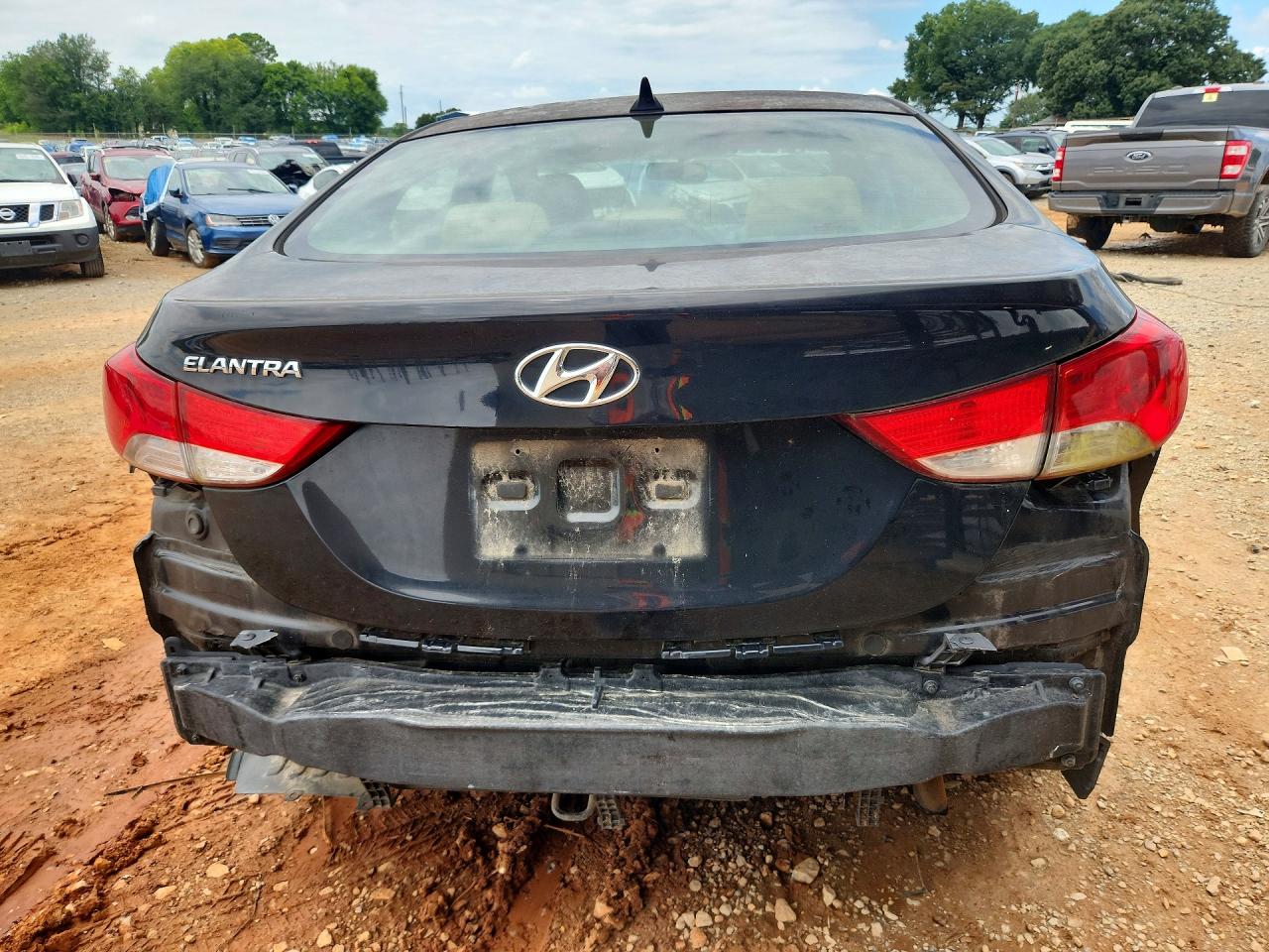 2013 Hyundai Elantra Gls Black vin: KMHDH4AE9DU674203
