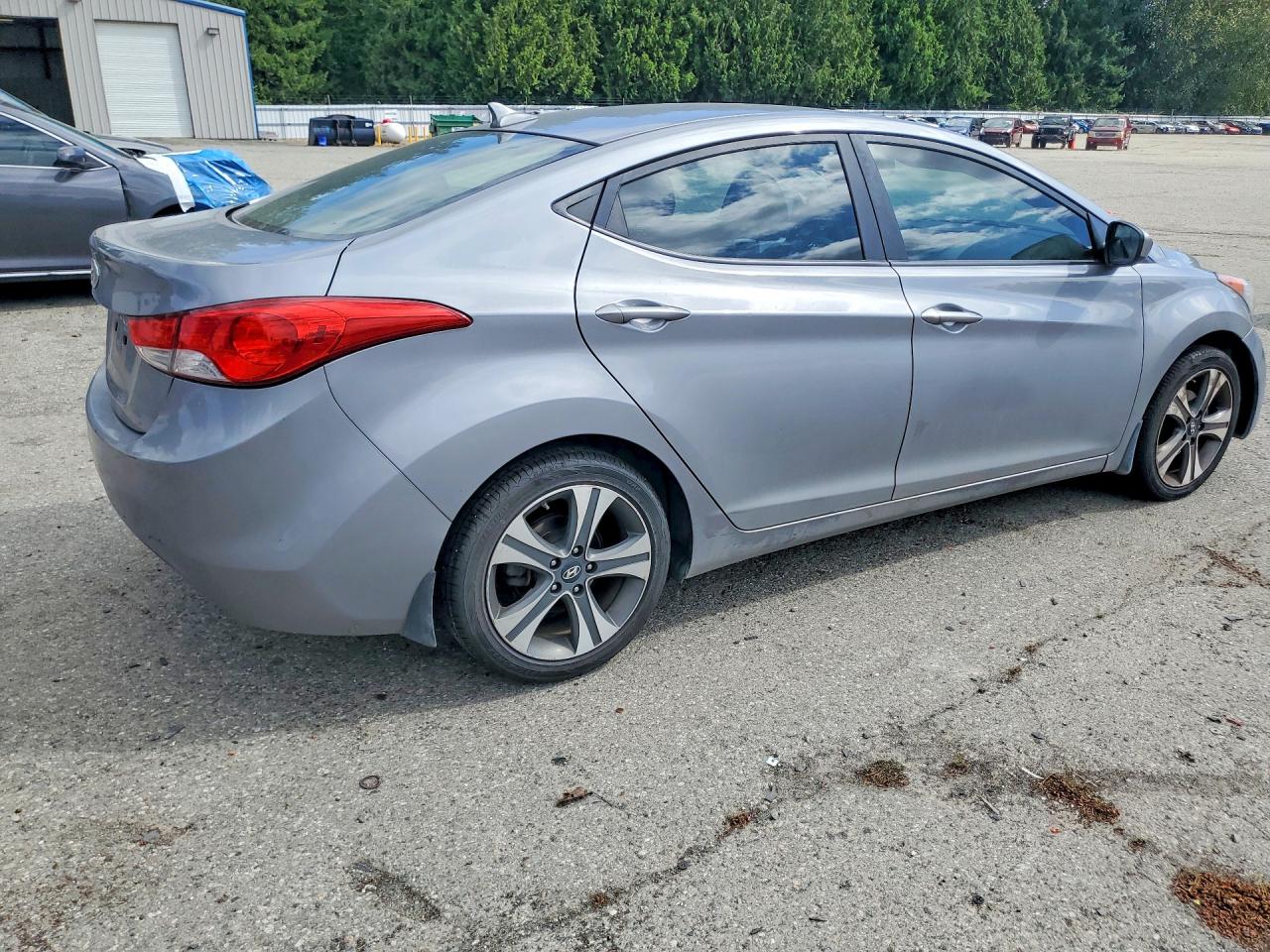 2013 Hyundai Elantra Gls Gray vin: KMHDH4AE9DU708995