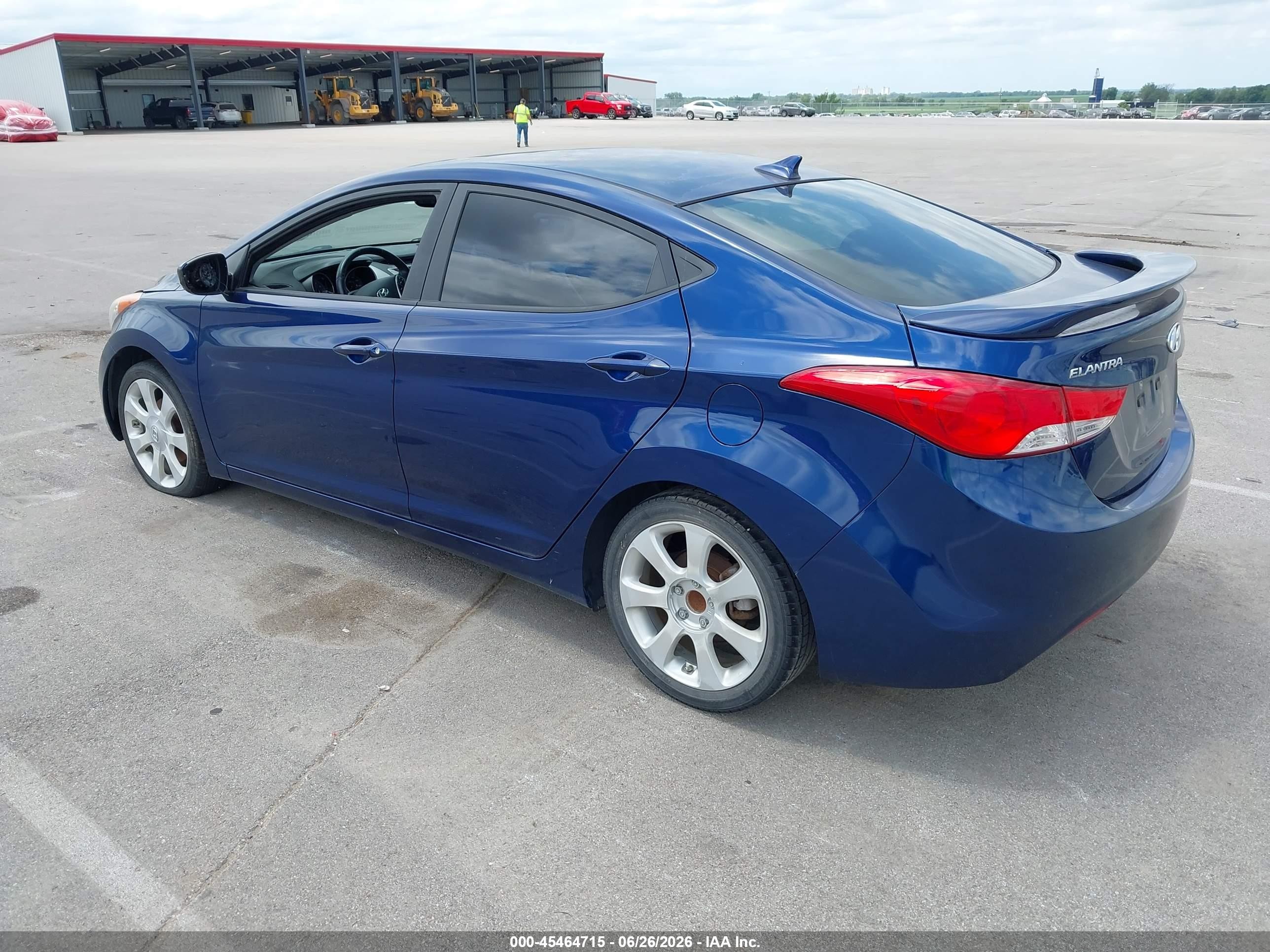 2013 Hyundai Elantra Limited Blue vin: KMHDH4AE9DU715543