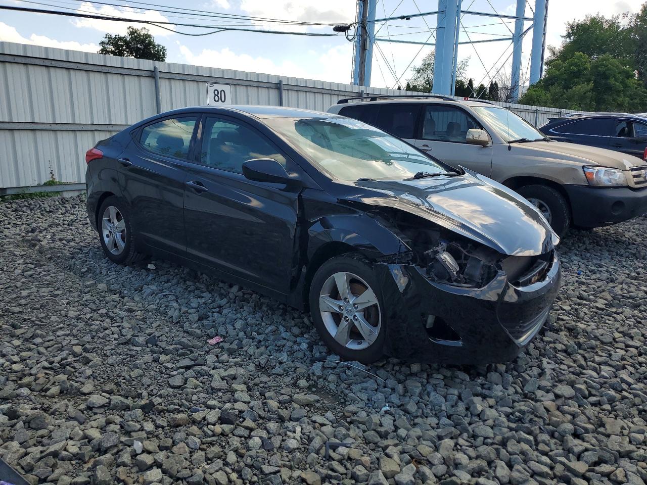 2013 Hyundai Elantra Gls Черный vin: KMHDH4AE9DU719320