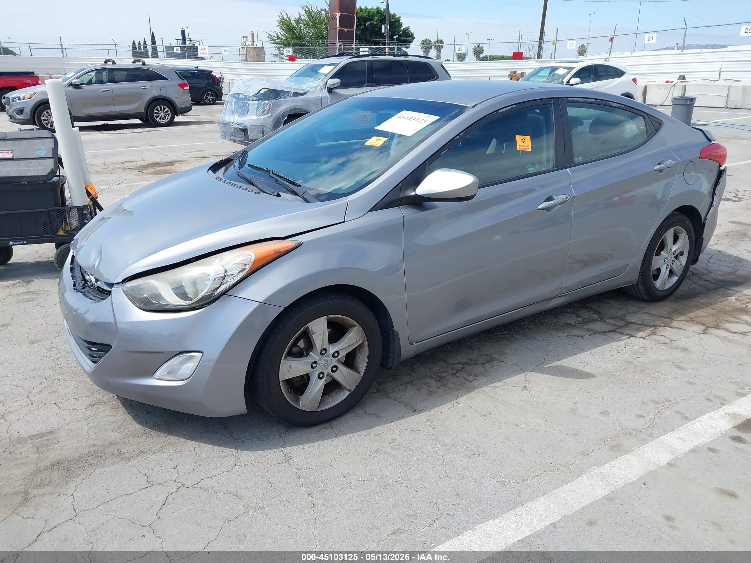 2013 Hyundai Elantra Gls Gray vin: KMHDH4AE9DU776259