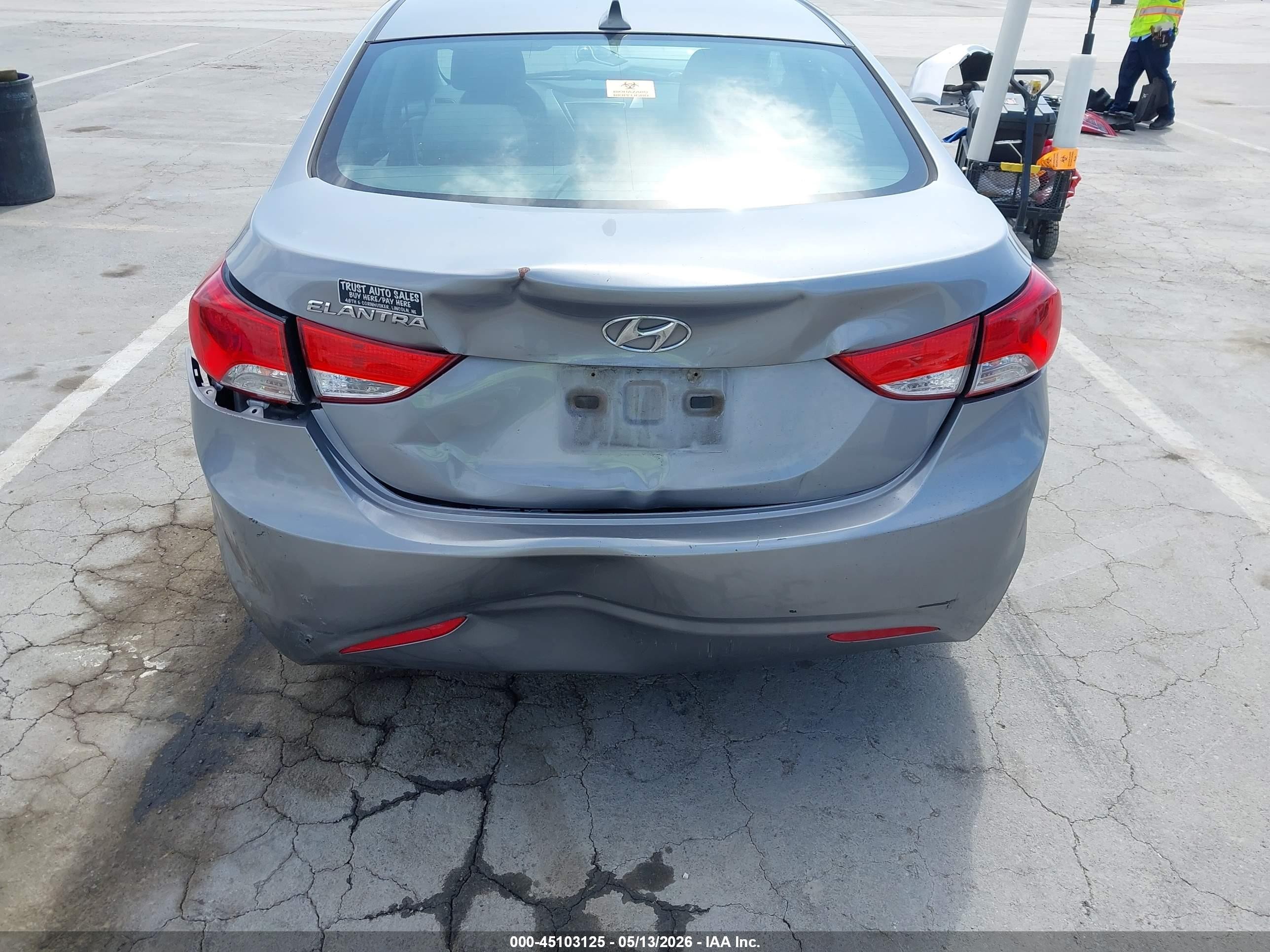 2013 Hyundai Elantra Gls Gray vin: KMHDH4AE9DU776259