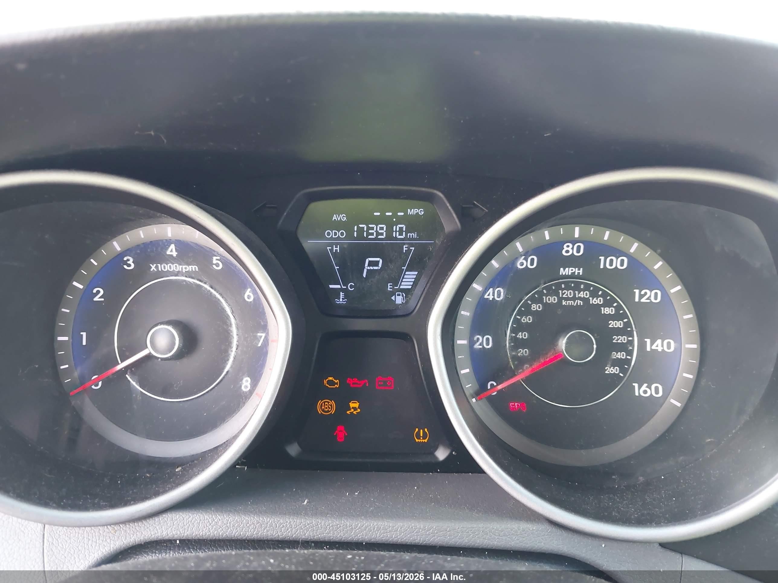 2013 Hyundai Elantra Gls Gray vin: KMHDH4AE9DU776259