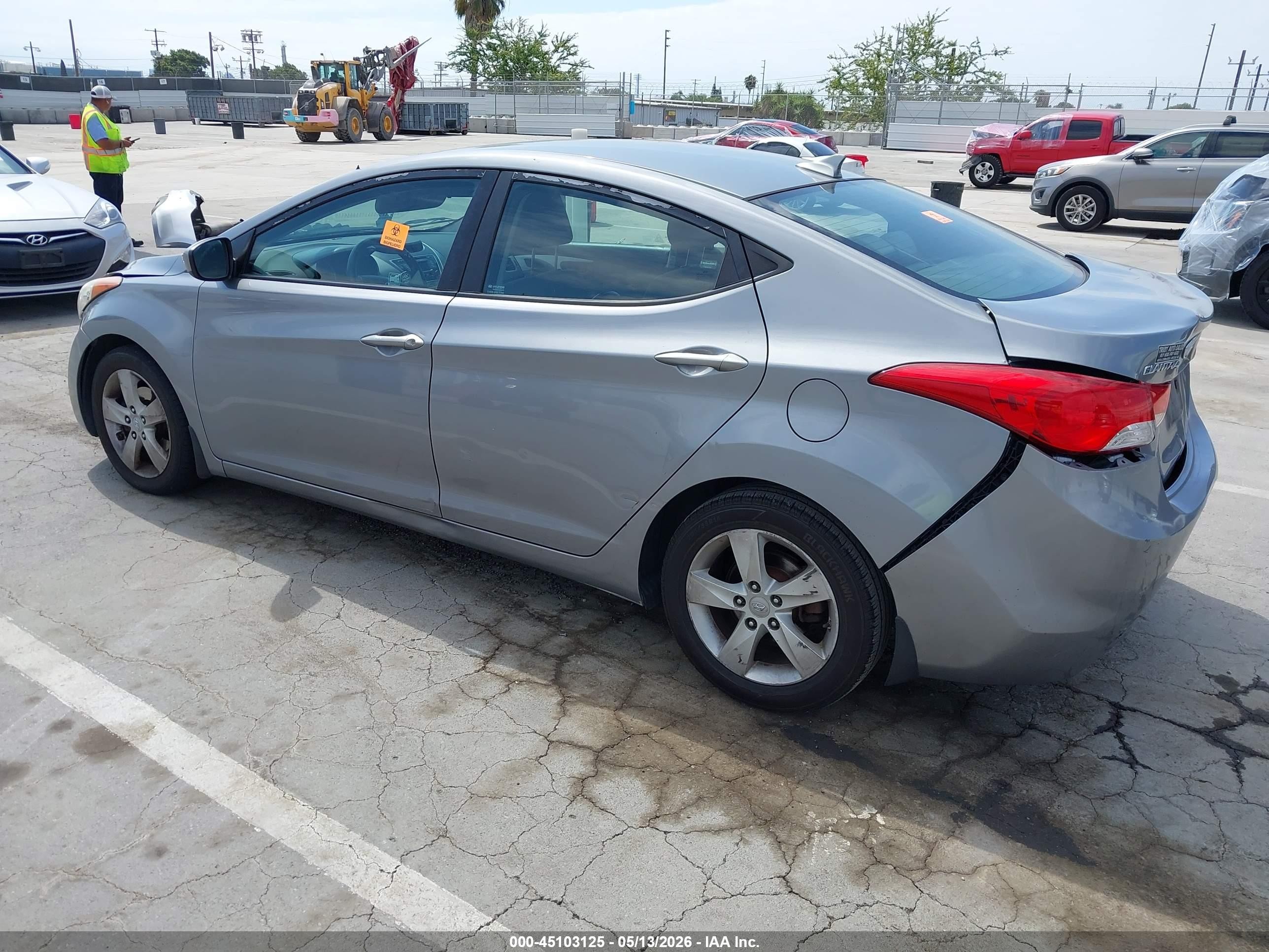 2013 Hyundai Elantra Gls Gray vin: KMHDH4AE9DU776259
