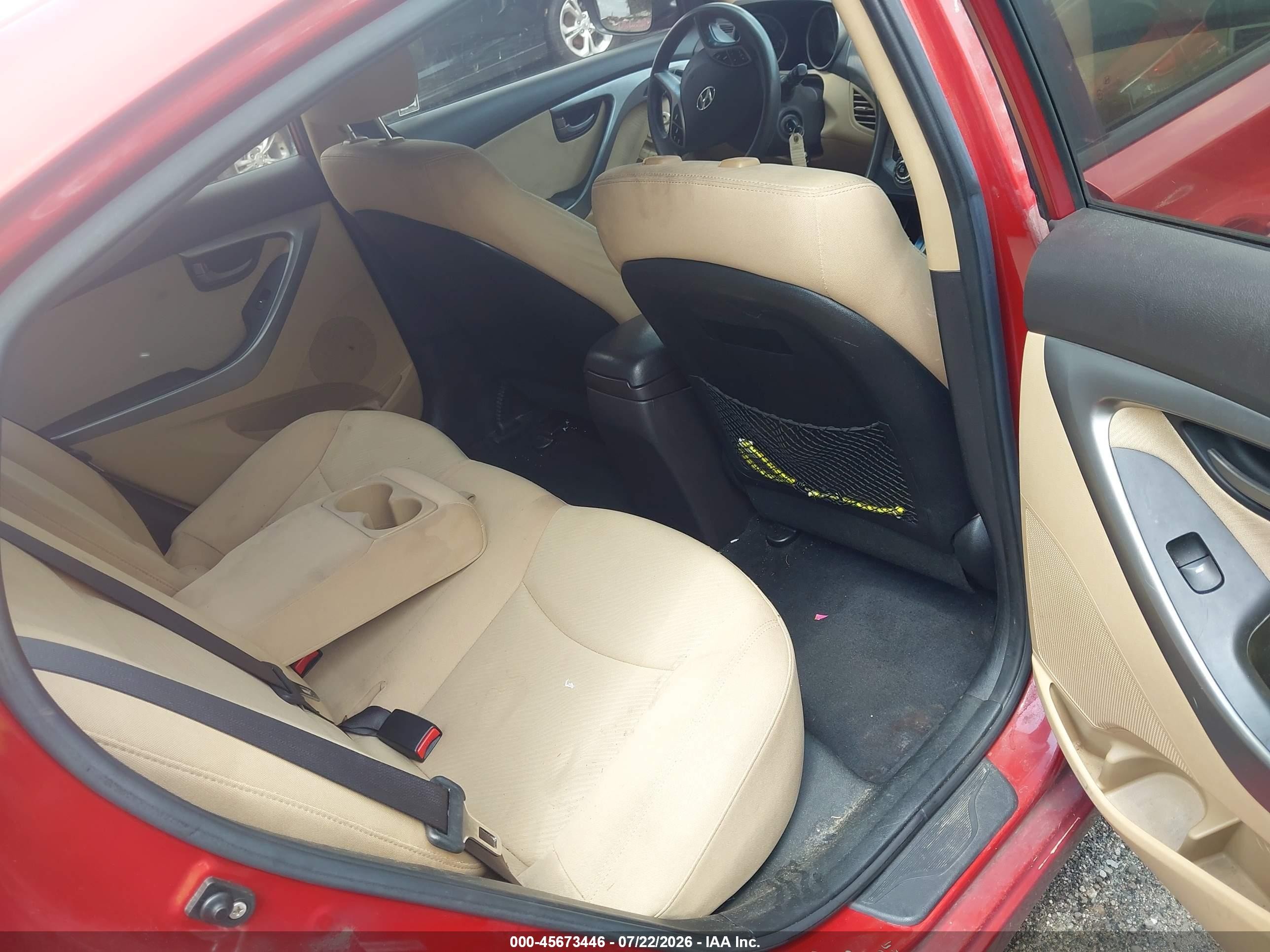 2013 Hyundai Elantra Gls Red vin: KMHDH4AE9DU810670