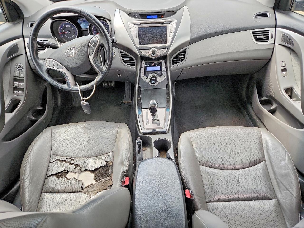 2013 Hyundai Elantra Limited Silver vin: KMHDH4AE9DU838419