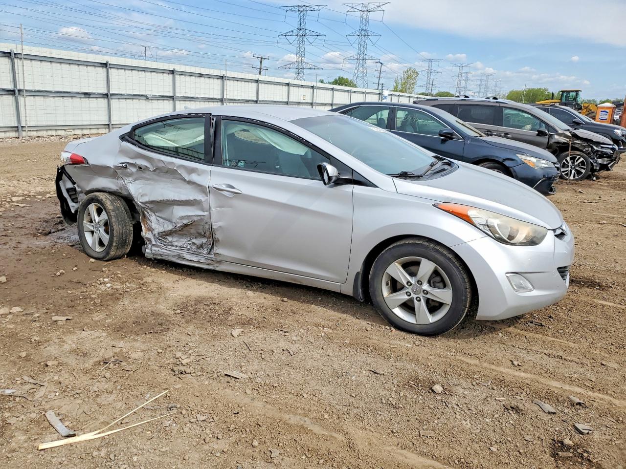 2013 Hyundai Elantra Gls Silver vin: KMHDH4AE9DU842227