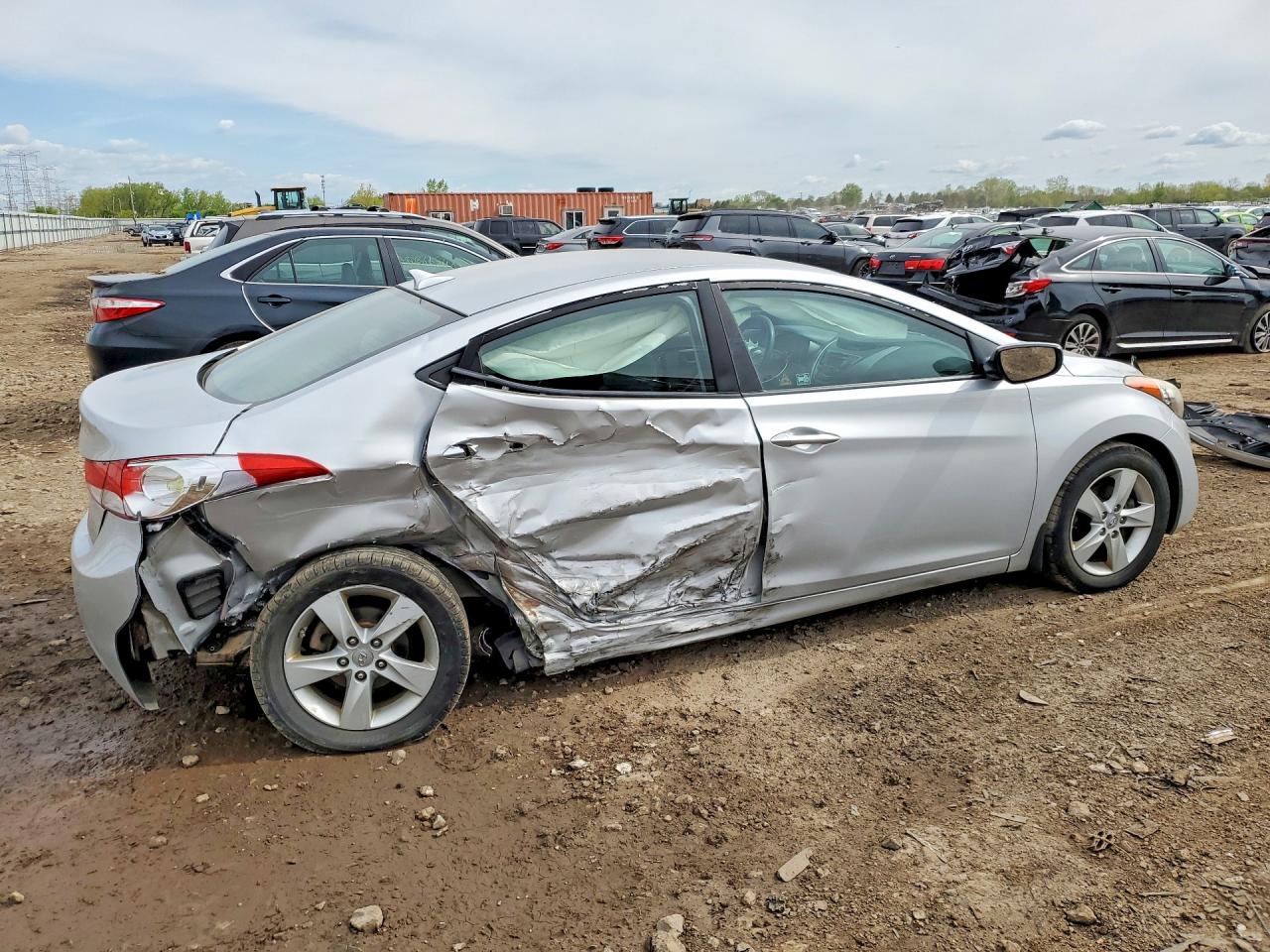2013 Hyundai Elantra Gls Silver vin: KMHDH4AE9DU842227