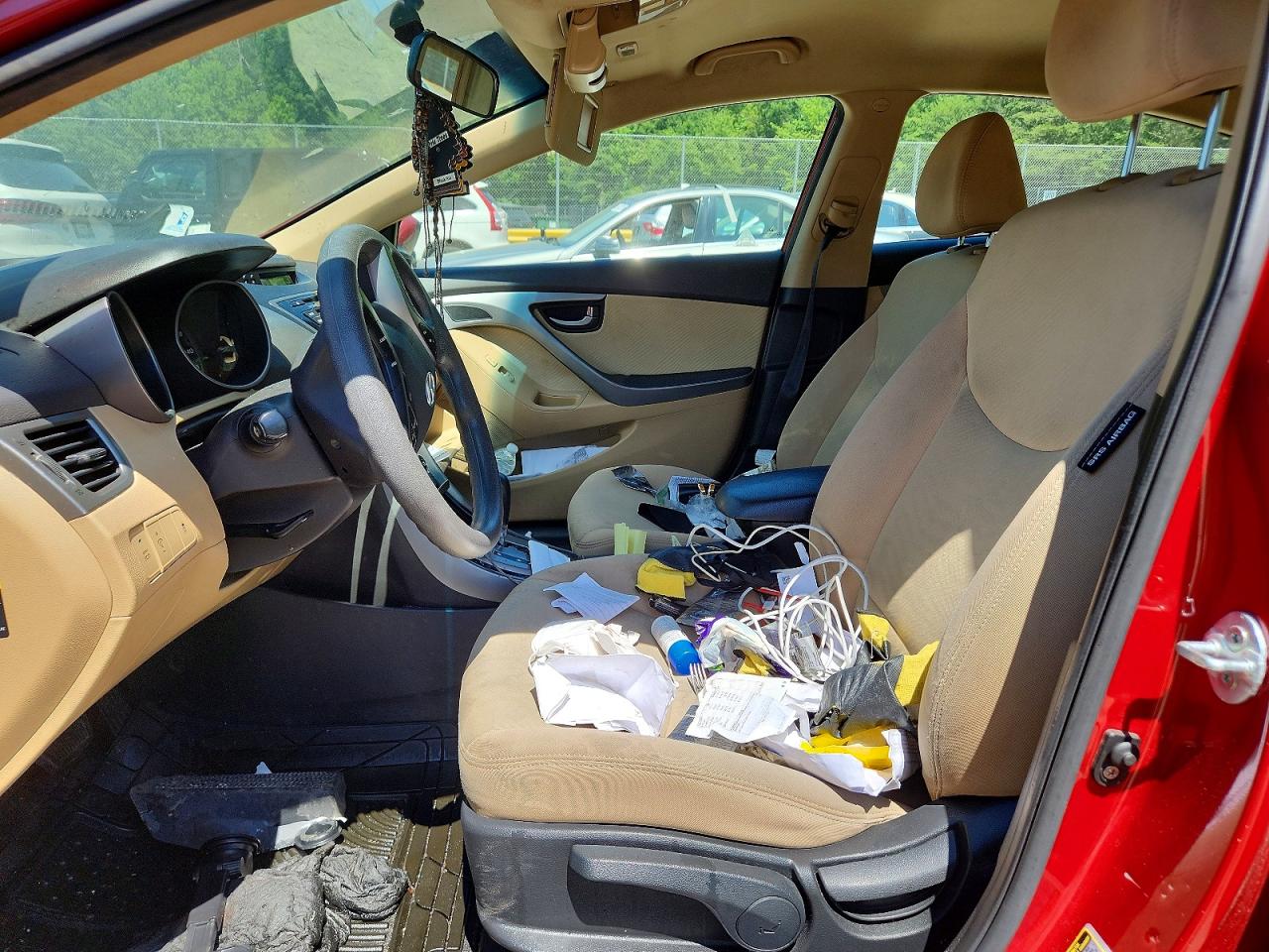 2013 Hyundai Elantra Gls Red vin: KMHDH4AE9DU866284