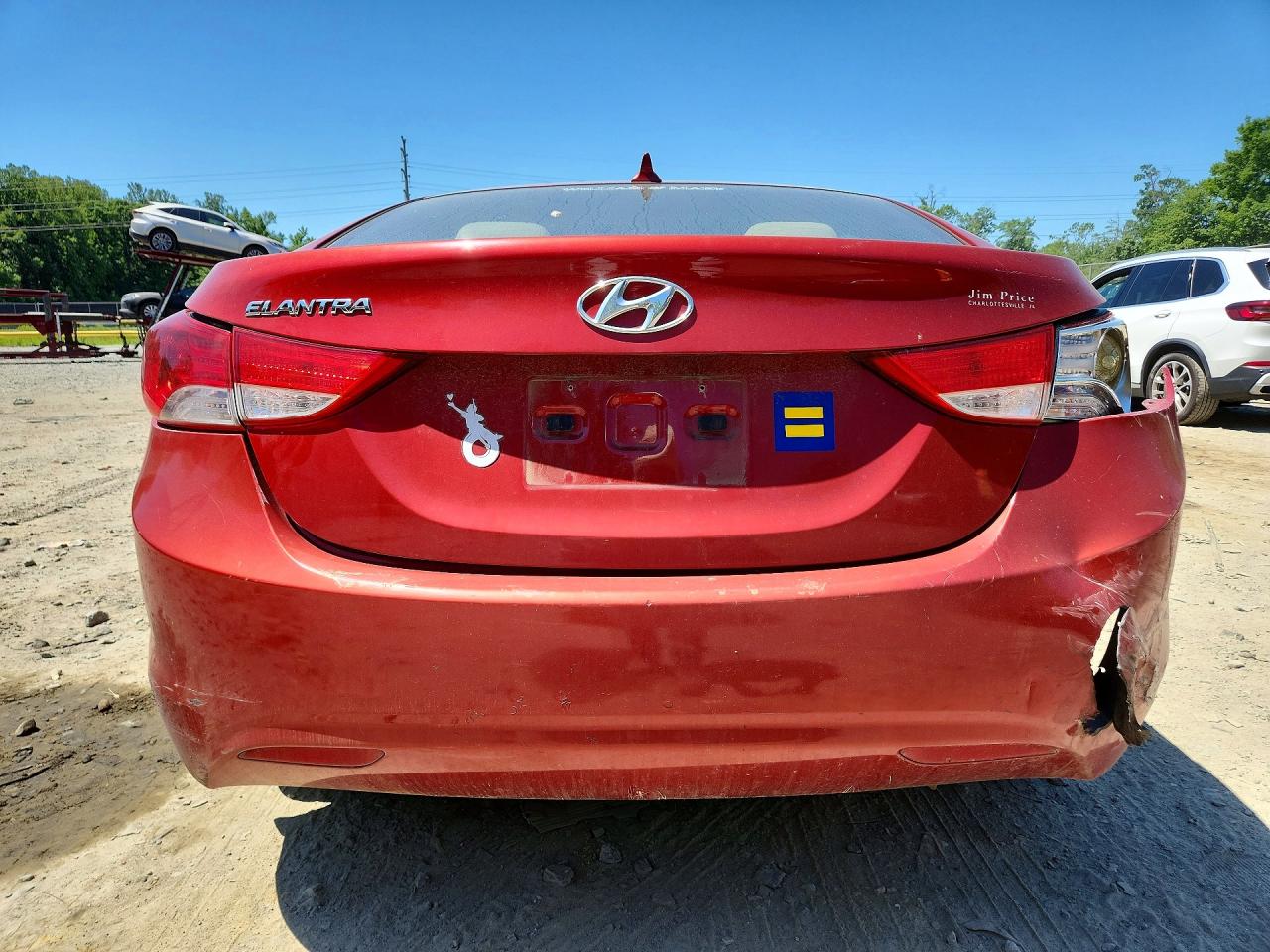 2013 Hyundai Elantra Gls Red vin: KMHDH4AE9DU866284