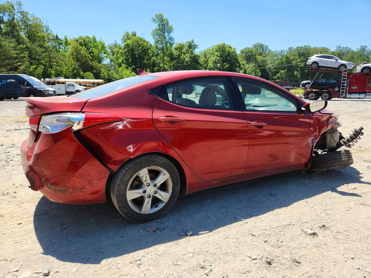 2013 Hyundai Elantra Gls Red vin: KMHDH4AE9DU866284