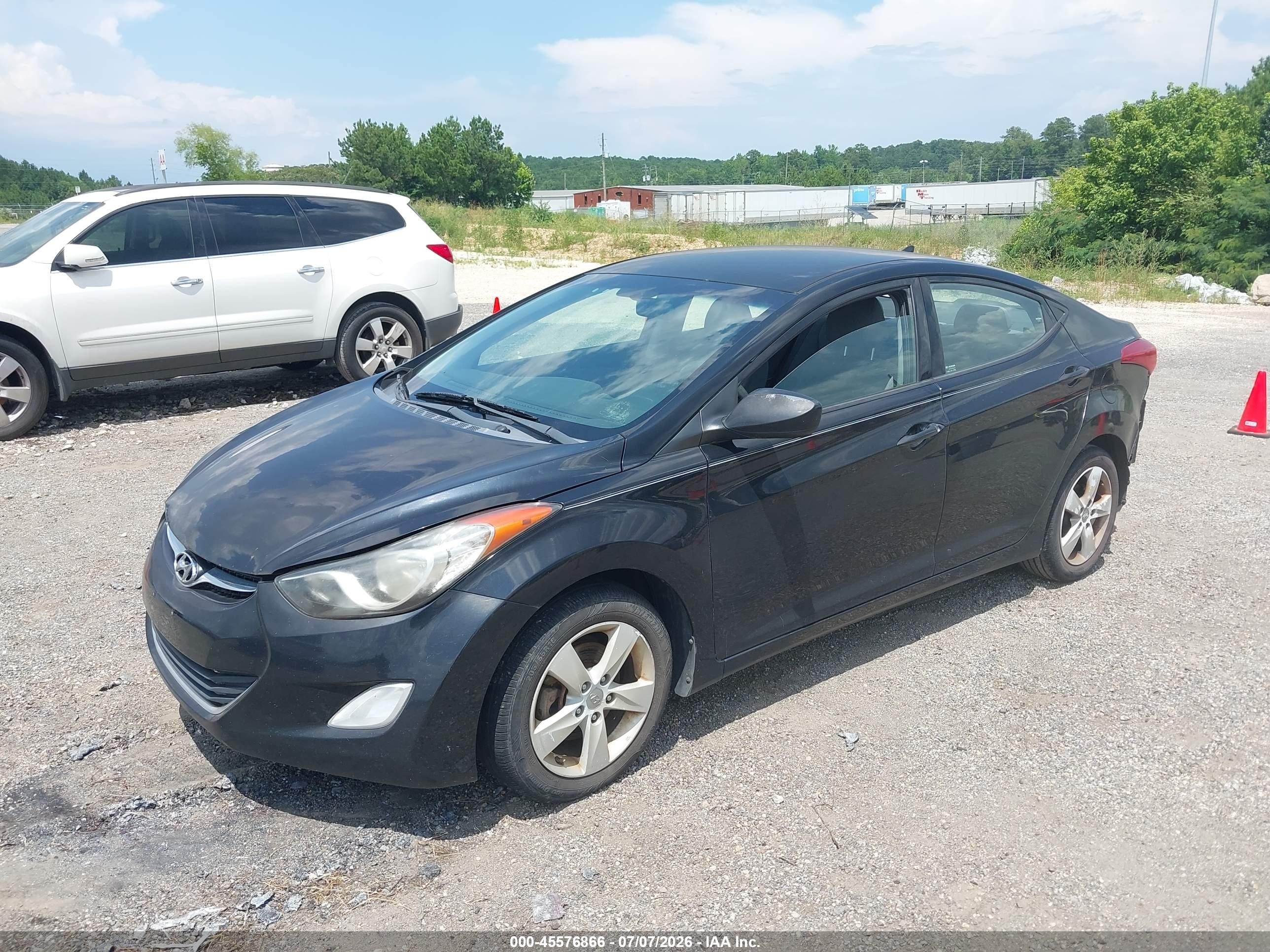 2013 Hyundai Elantra Gls Черный vin: KMHDH4AE9DU878144