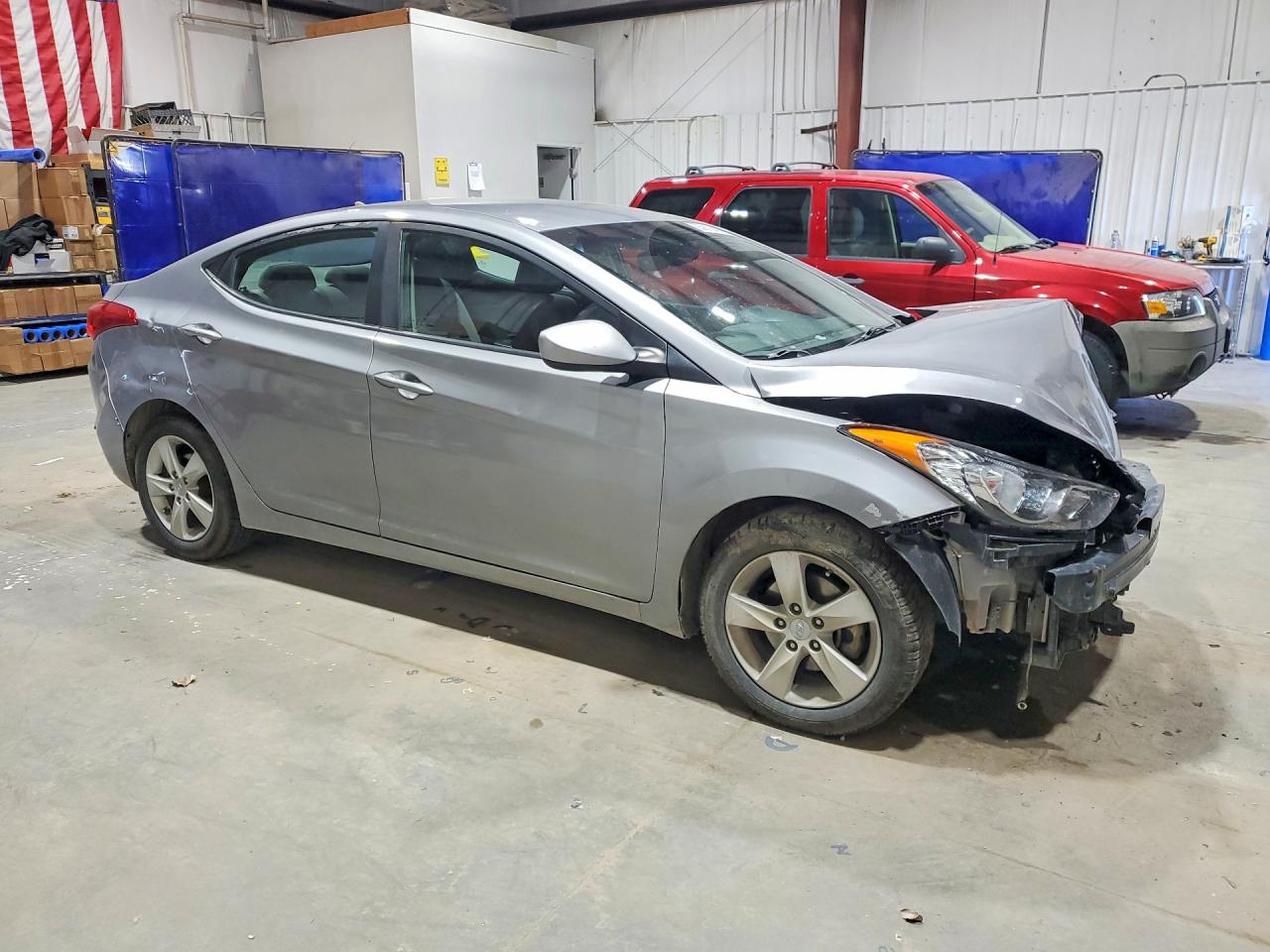 2013 Hyundai Elantra Gls Gray vin: KMHDH4AE9DU911241
